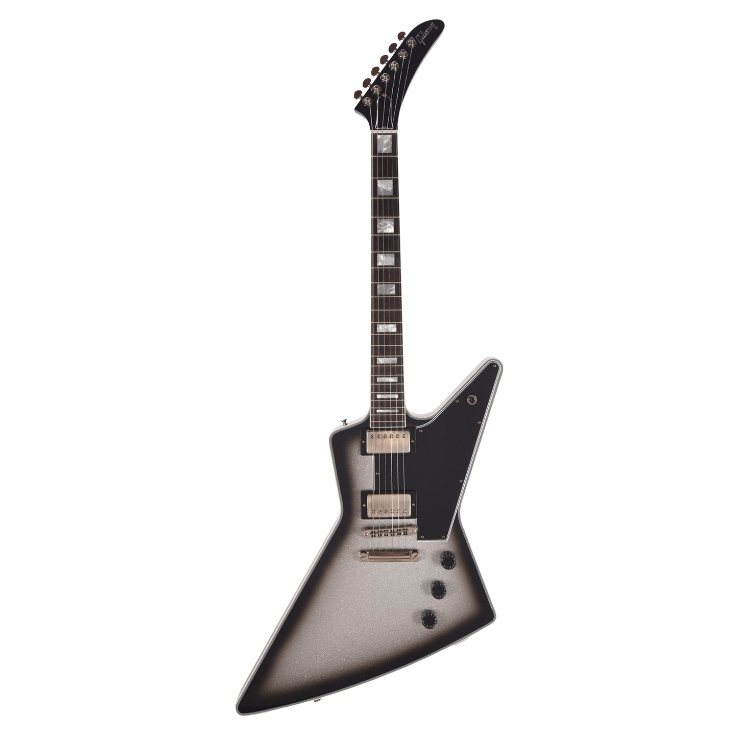 Gibson Custom Shop Explorer Custom "CME Spec" Silver Sparkle Burst/Black Back VOS w/Silver Stinger Electric Guitars / Solid Body