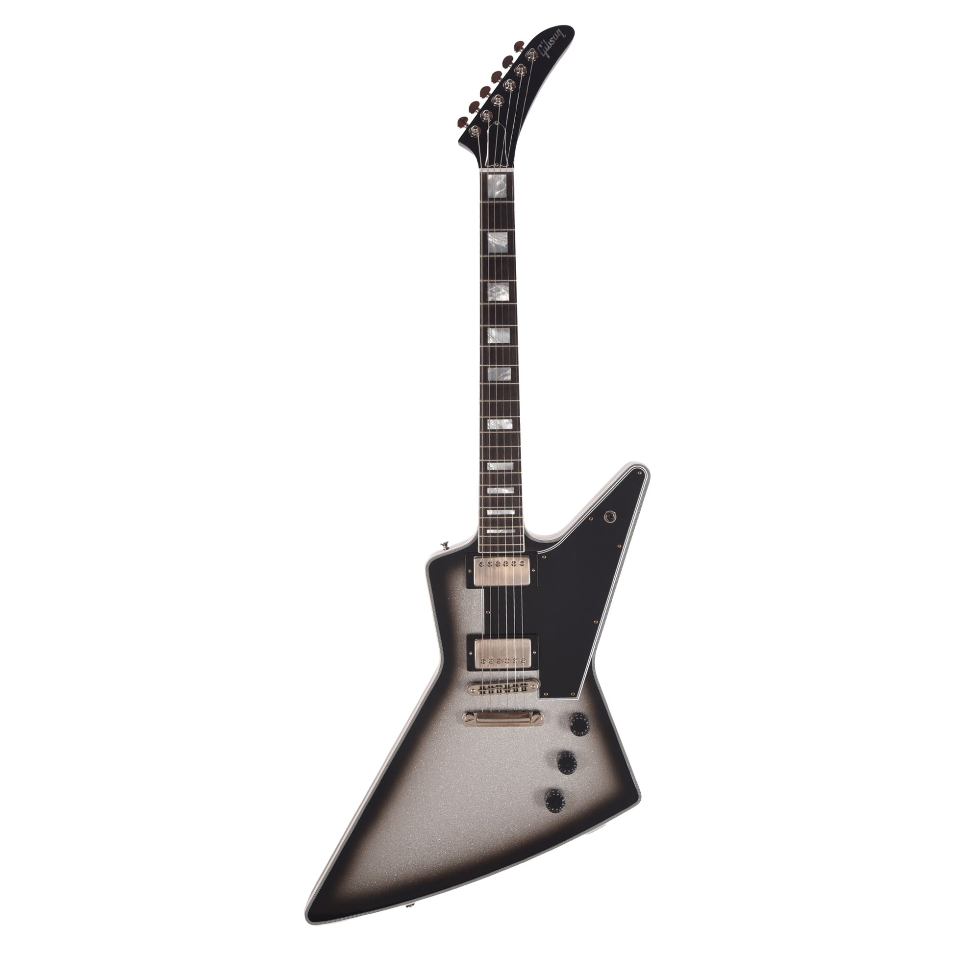 Gibson Custom Shop Explorer Custom "CME Spec" Silver Sparkle Burst/Black Back VOS w/Silver Stinger Electric Guitars / Solid Body