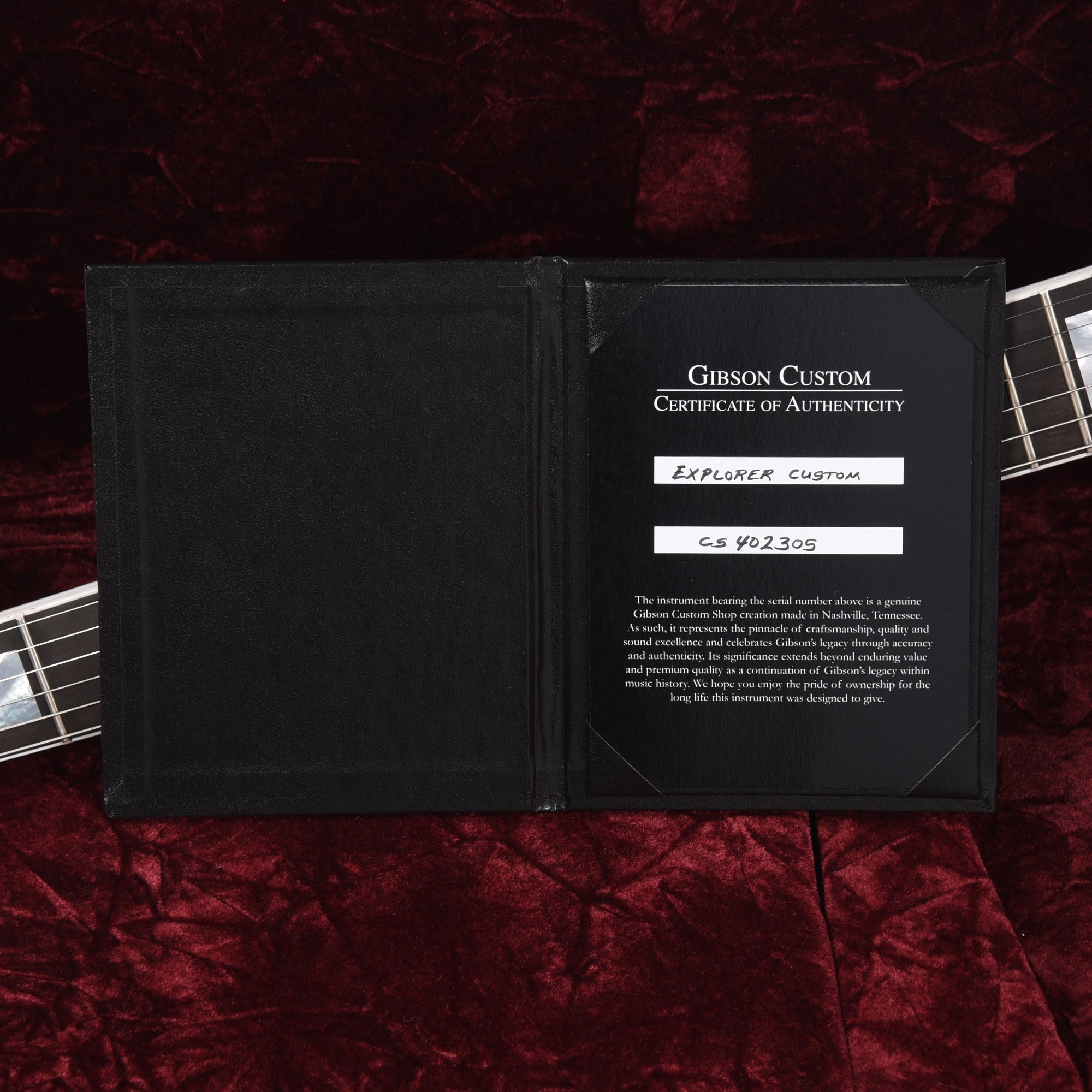 Gibson Custom Shop Explorer Custom 