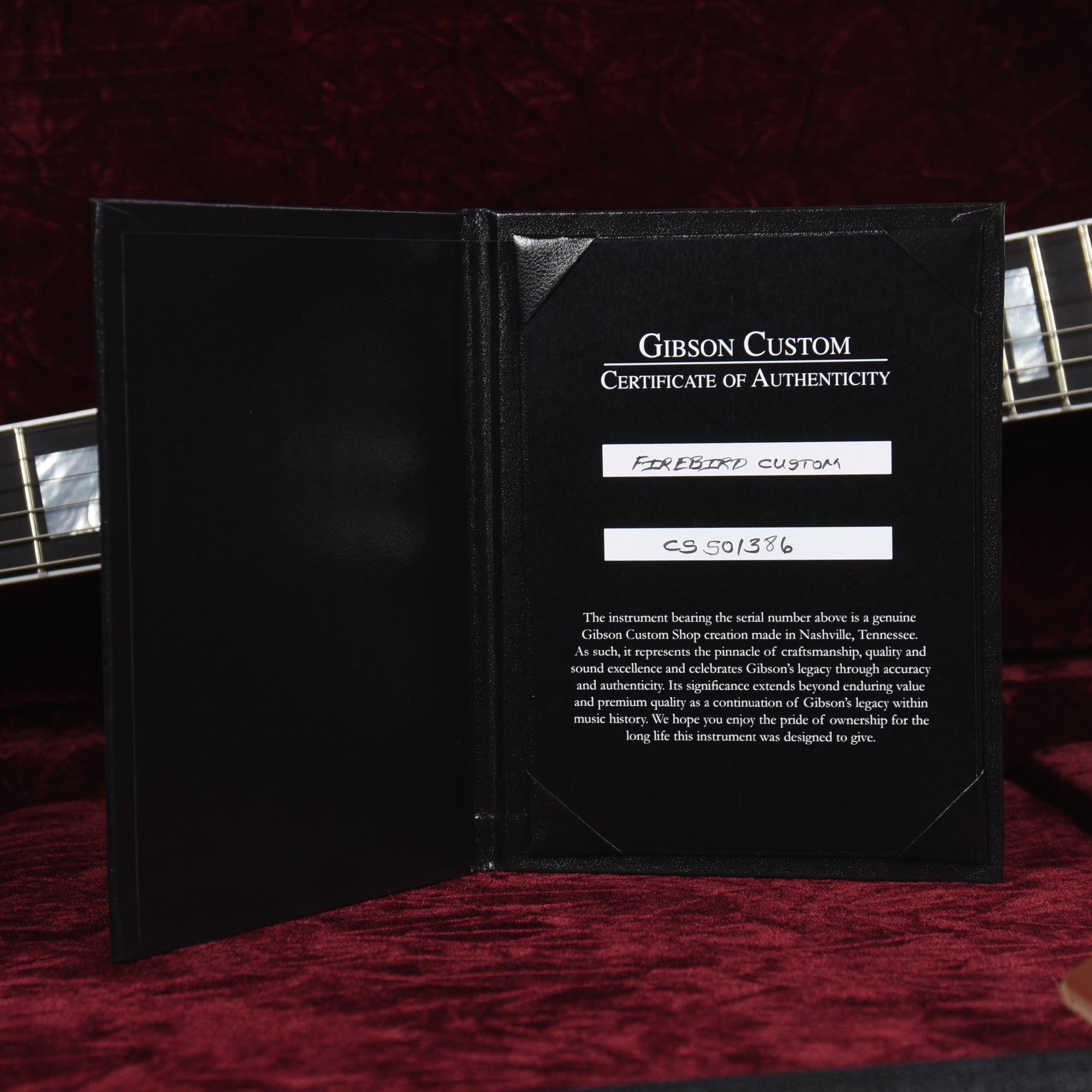 Gibson Custom Shop Firebird Custom Ebony Gloss w/Ebony Fingerboard Electric Guitars / Solid Body