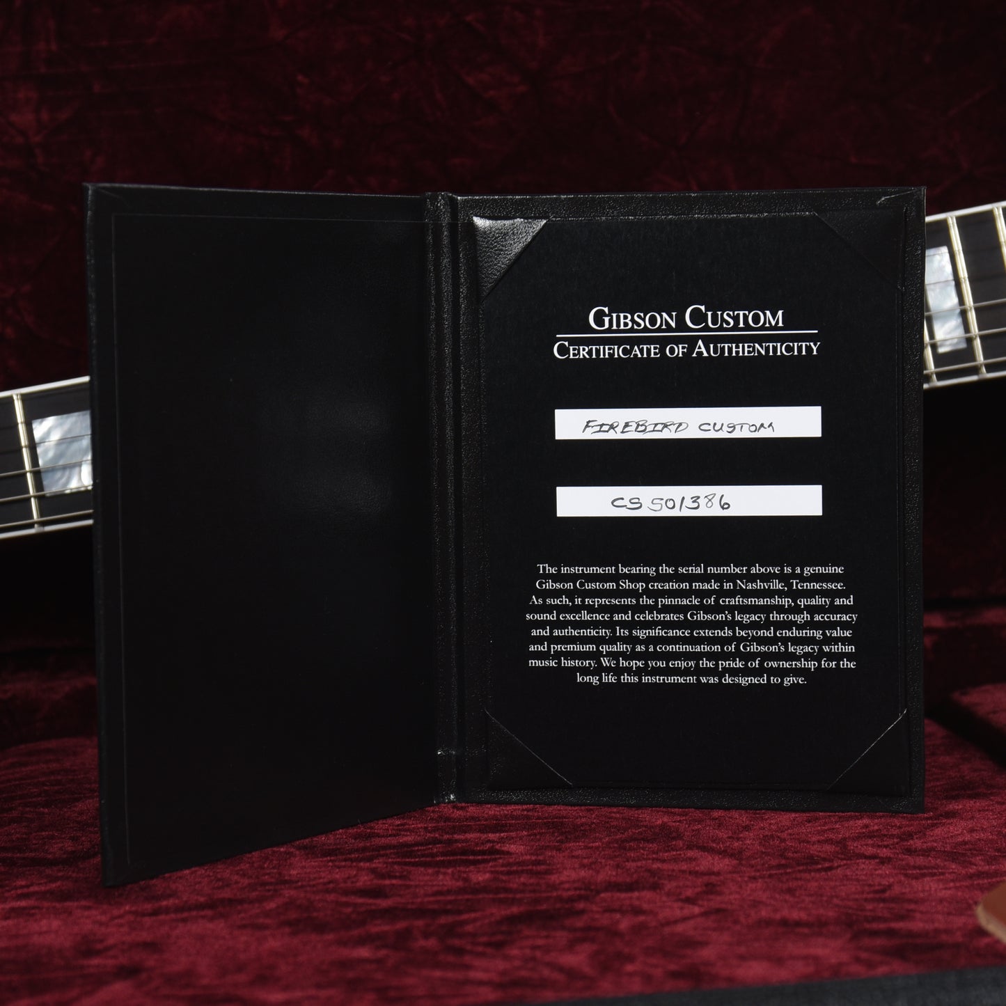 Gibson Custom Shop Firebird Custom Ebony Gloss w/Ebony Fingerboard Electric Guitars / Solid Body