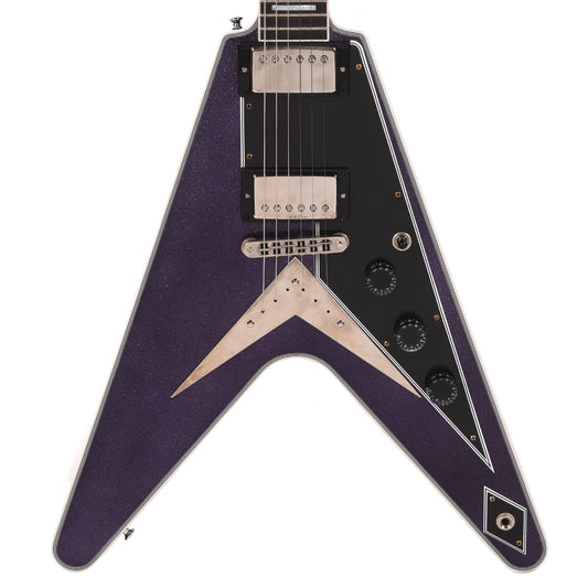Gibson Custom Shop Flying V Custom "CME Spec" Antique Purple Sparkle Ebony Back VOS Electric Guitars / Solid Body