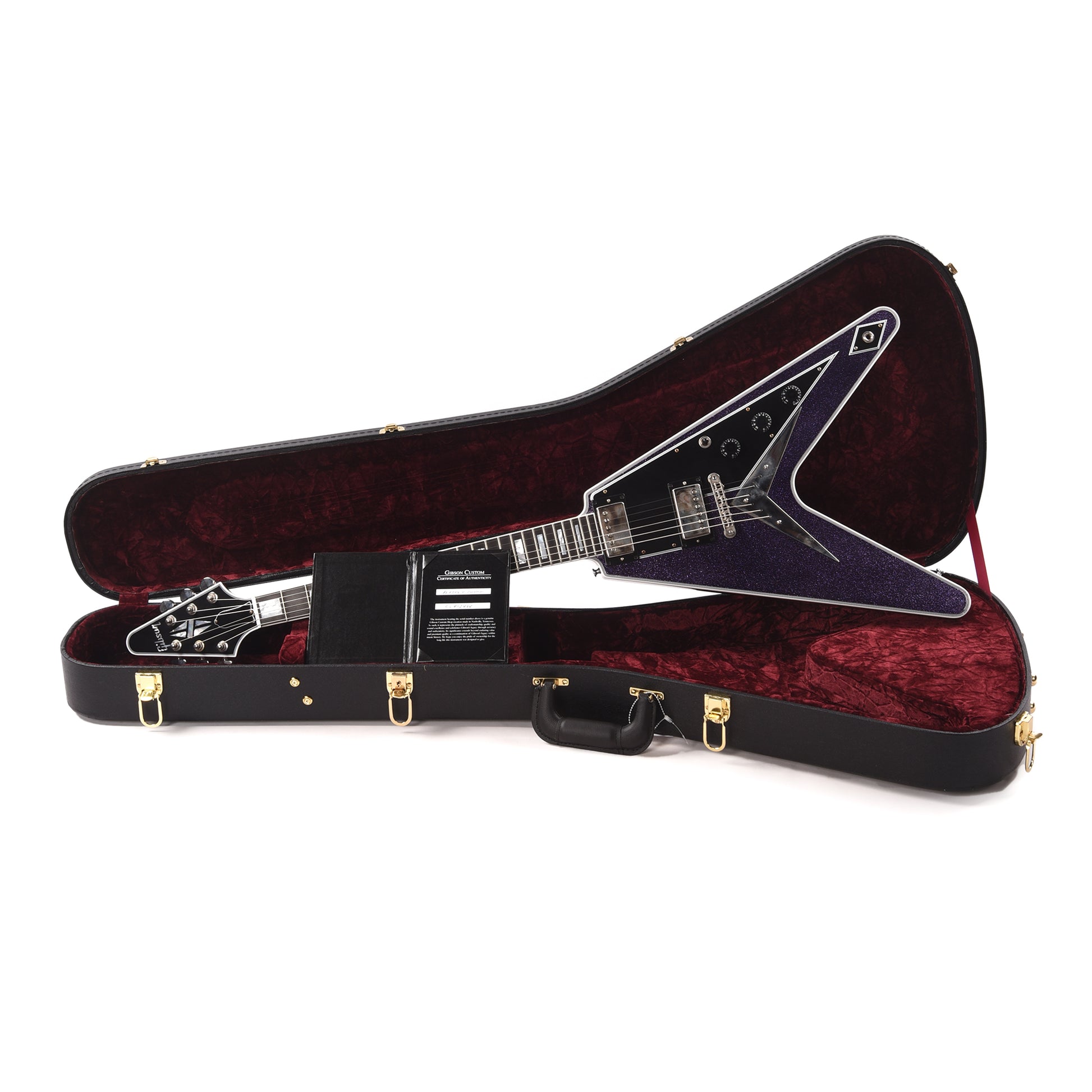 Gibson Custom Shop Flying V Custom "CME Spec" Antique Purple Sparkle Ebony Back VOS Electric Guitars / Solid Body