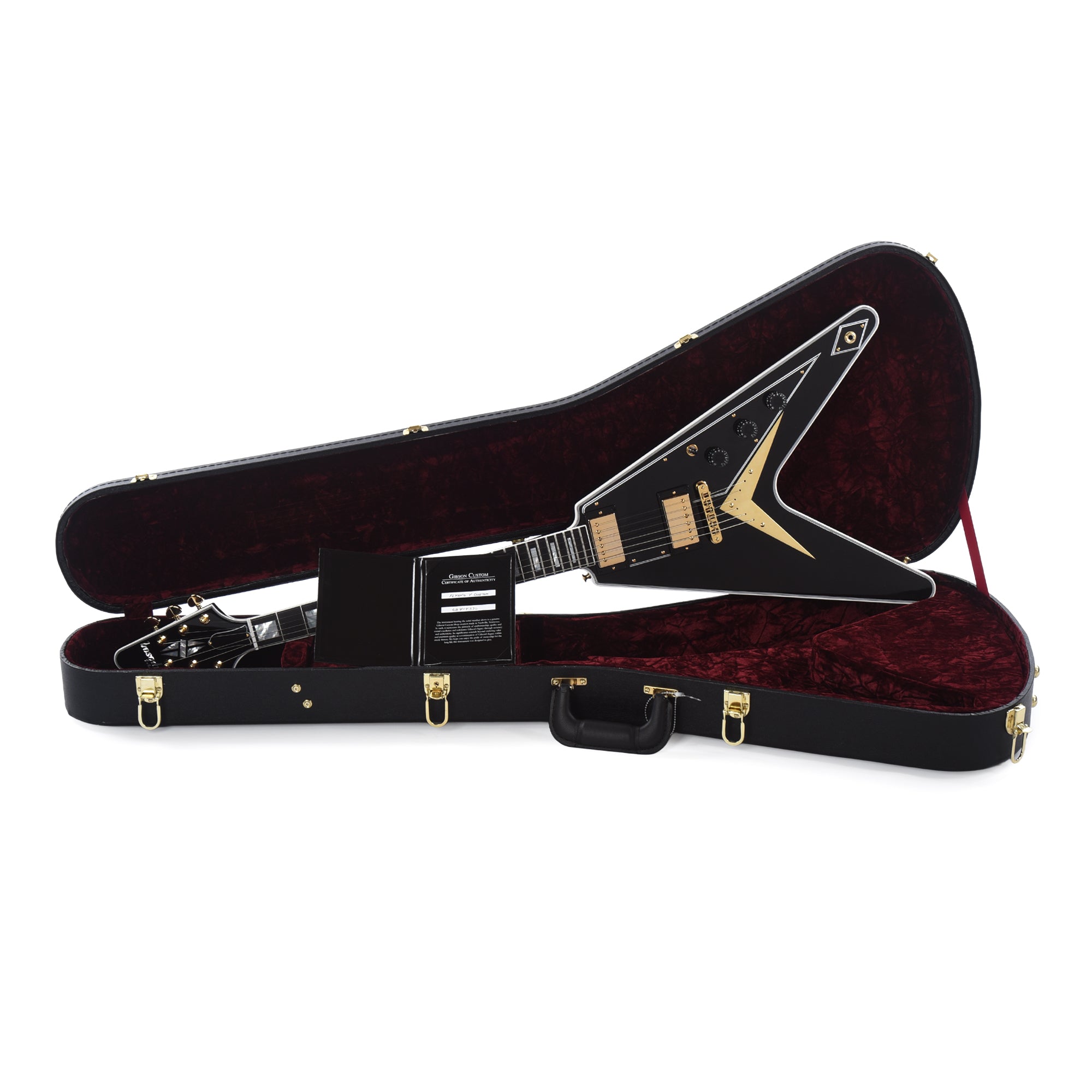 Gibson Custom Shop Flying V Custom Ebony Gloss w/Ebony Fingerboard Electric Guitars / Solid Body