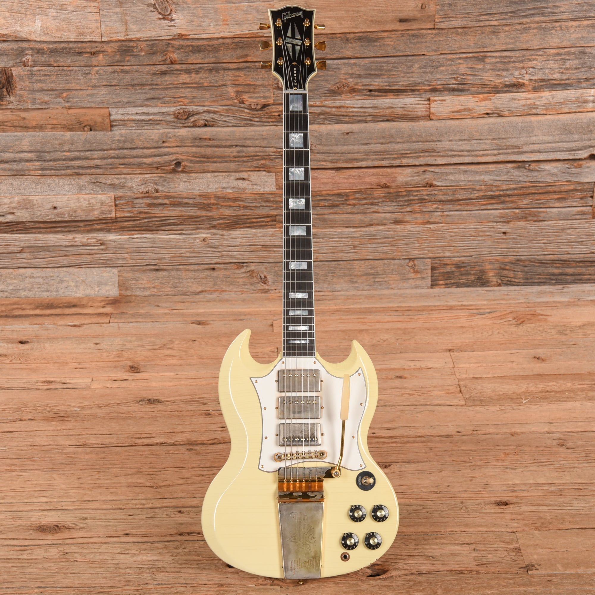 Gibson Custom Shop Jimi Hendrix Signature '67 SG Custom Reissue Polaris White Electric Guitars / Solid Body