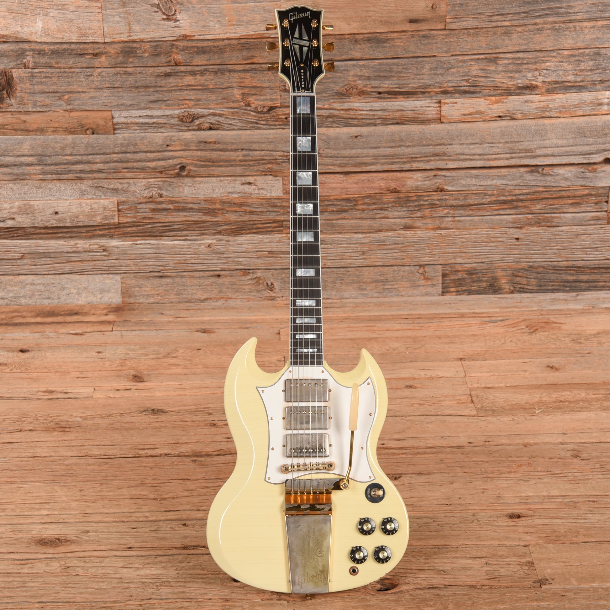 Gibson Custom Shop Jimi Hendrix Signature '67 SG Custom Reissue Polaris White Electric Guitars / Solid Body