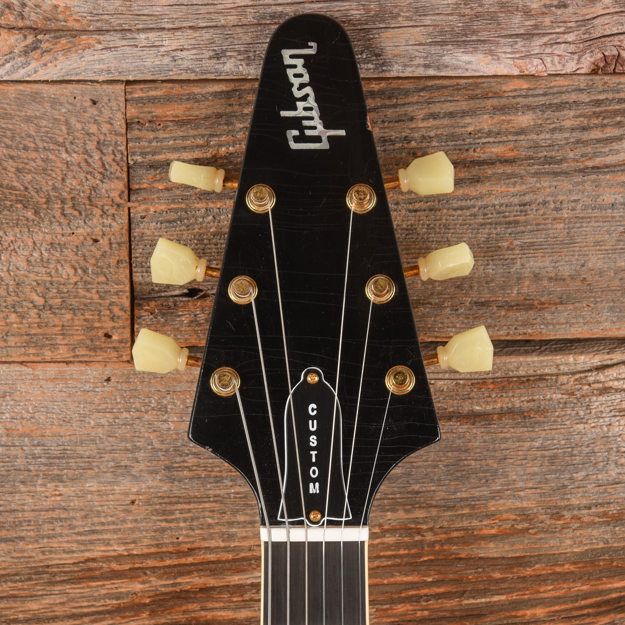 Gibson Custom Shop Jimi Hendrix Signature '69 Flying V Aged Ebony Electric Guitars / Solid Body