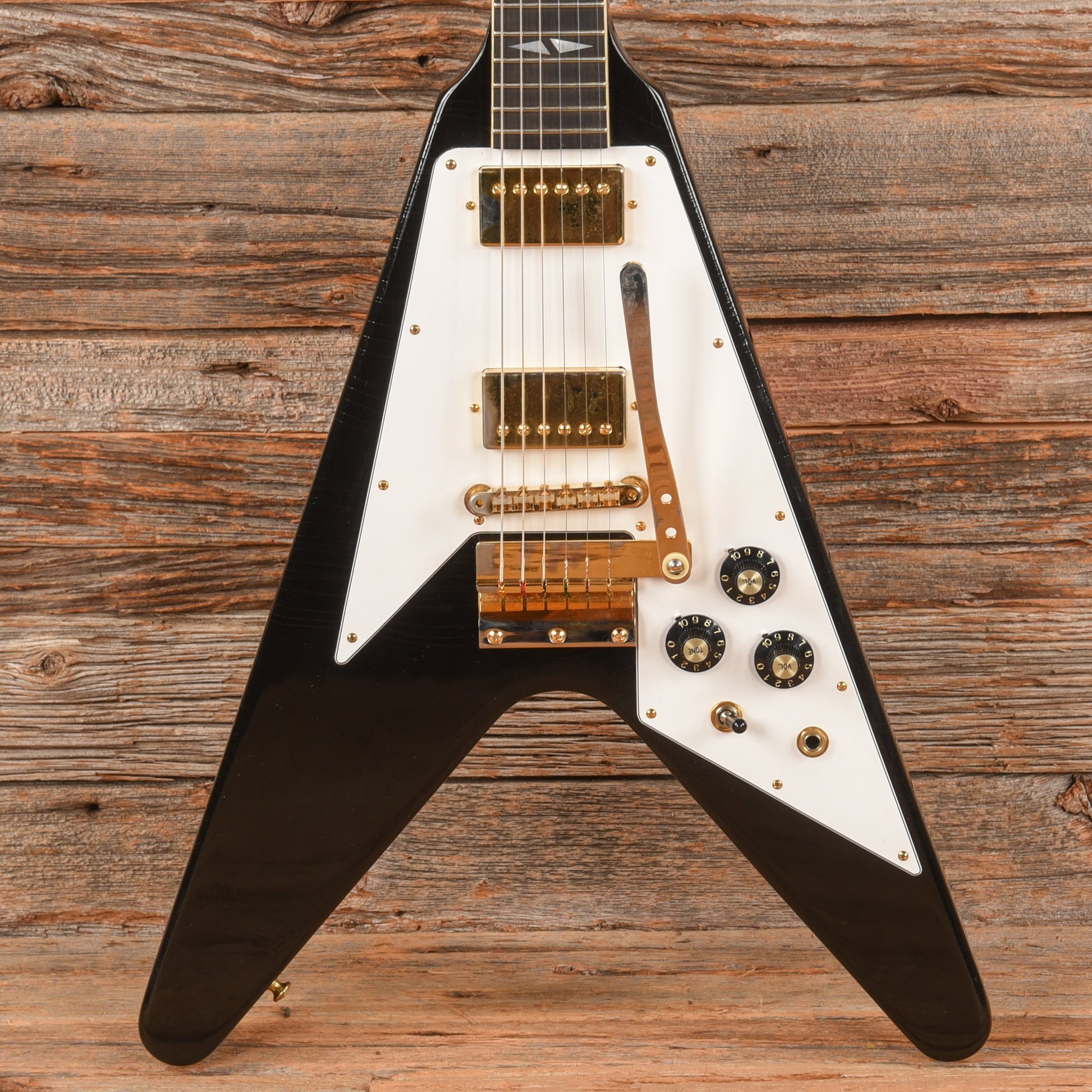 Gibson Custom Shop Jimi Hendrix Signature '69 Flying V Aged Ebony Electric Guitars / Solid Body