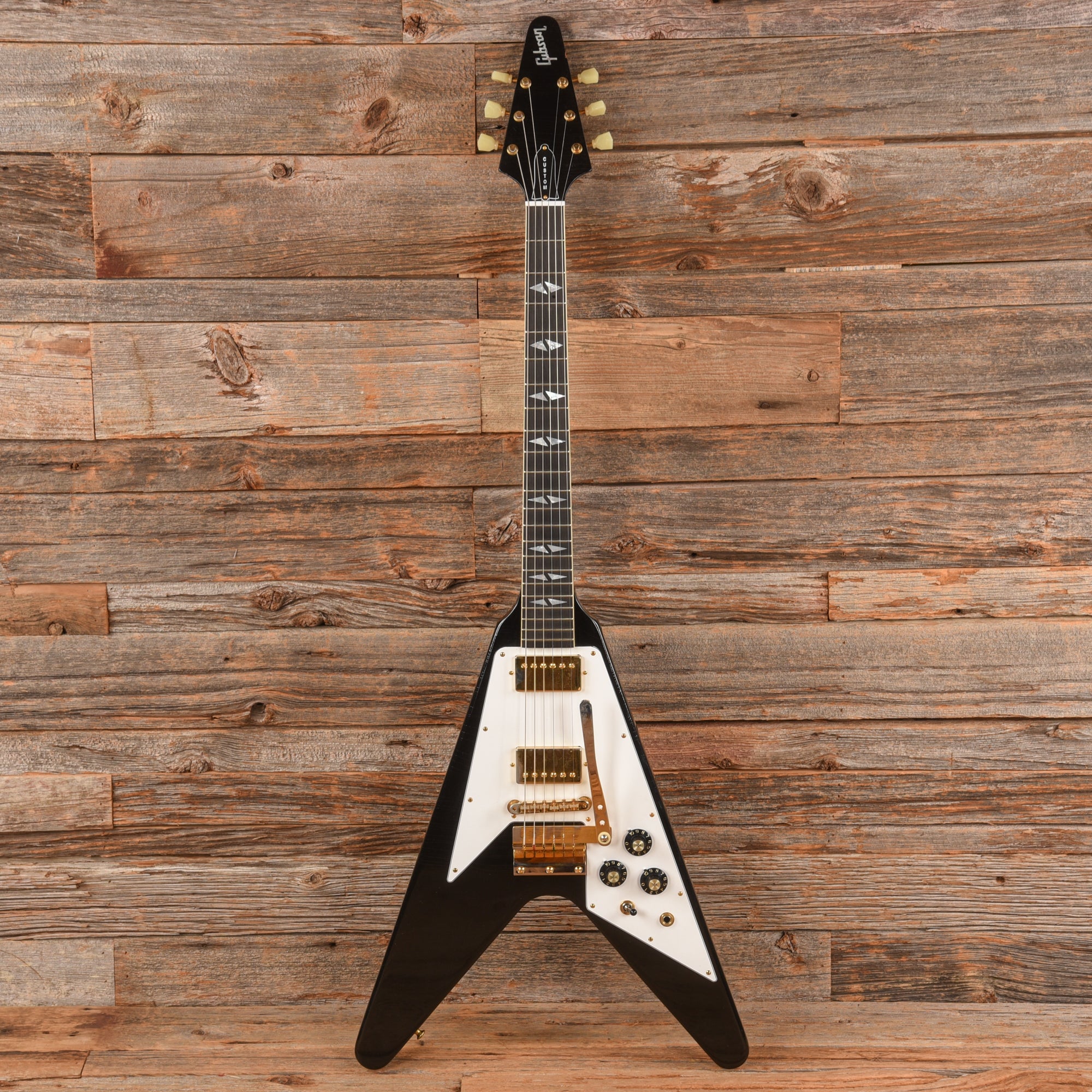 Gibson Custom Shop Jimi Hendrix Signature '69 Flying V Aged Ebony Electric Guitars / Solid Body