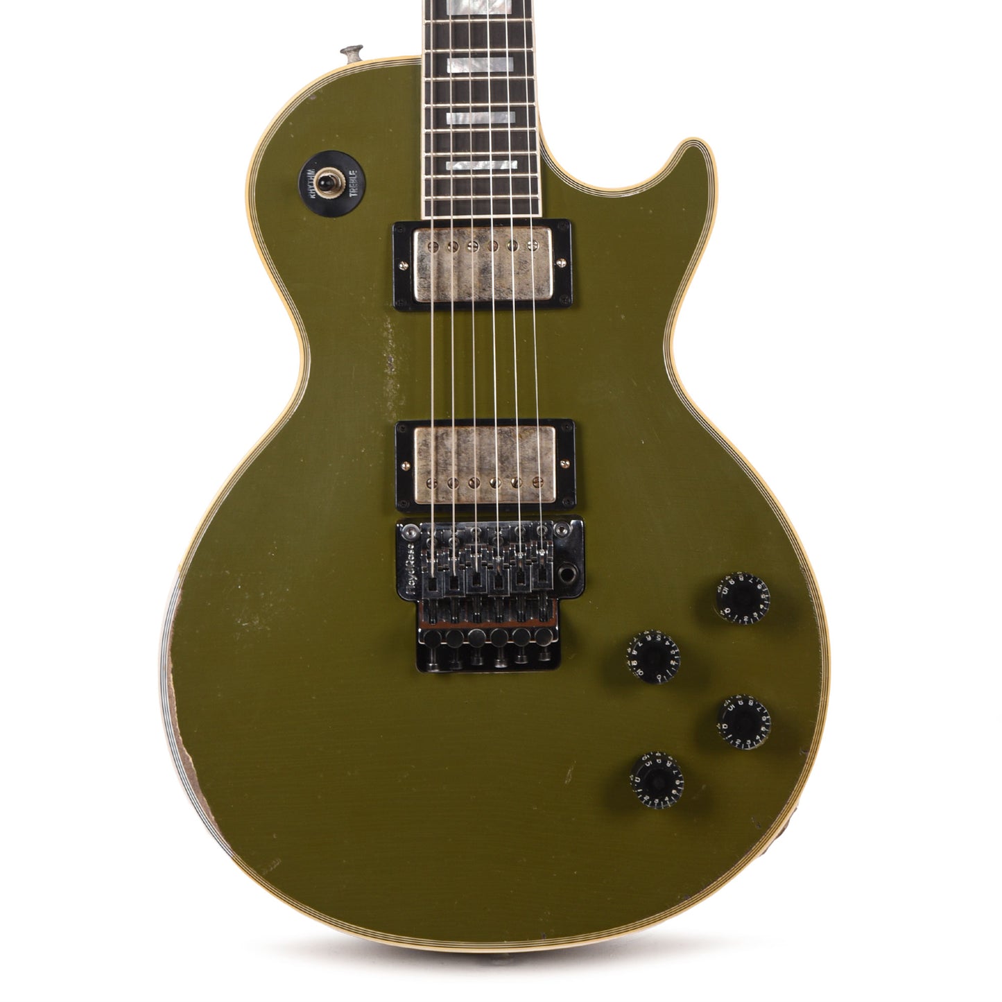 Gibson Custom Shop Les Paul Axcess Custom Floyd Rose Olive Drab Murphy Lab Heavy Aged w/Ebony Stinger Electric Guitars / Solid Body