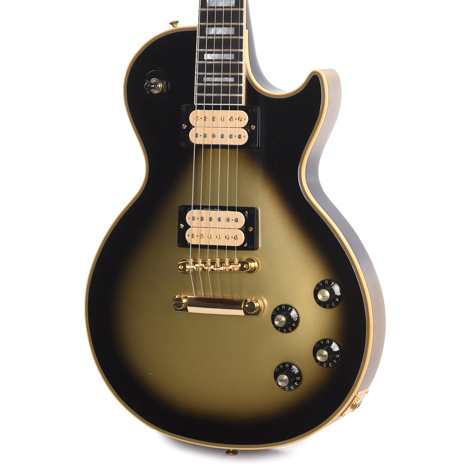 Gibson Custom Shop Les Paul Axcess Custom Heavy Silverburst Gloss w/Stop Bar Electric Guitars / Solid Body