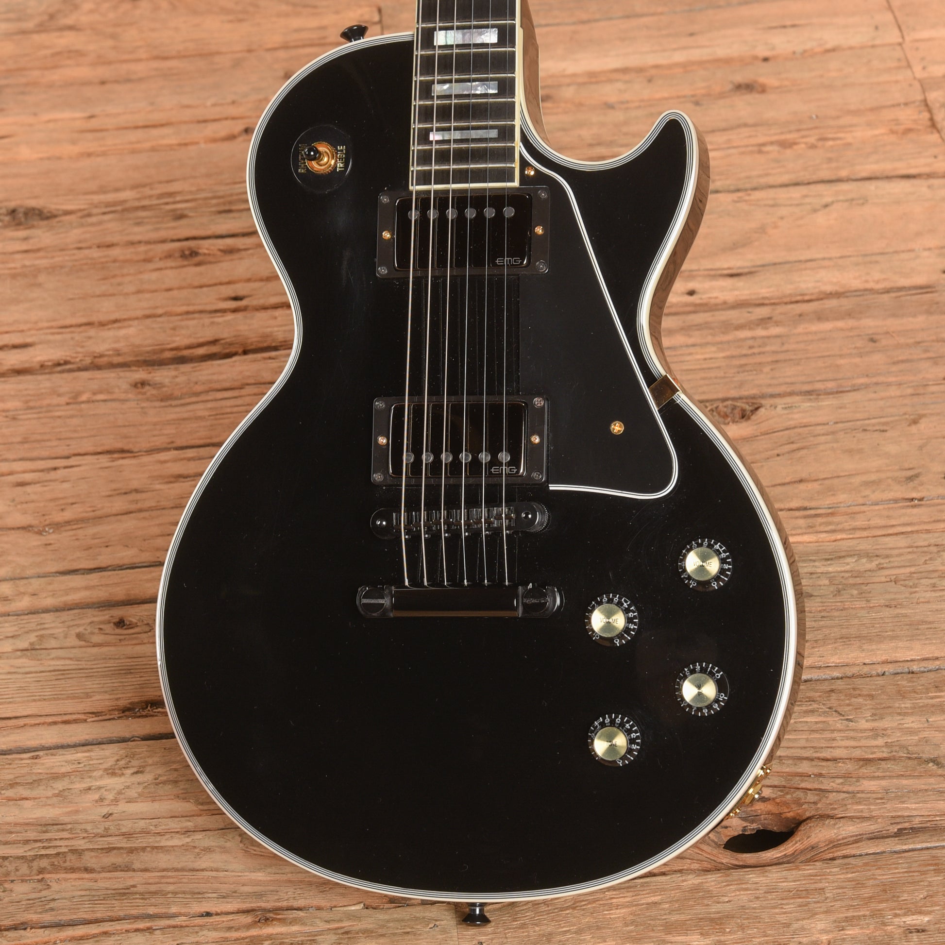 Gibson Custom Shop Les Paul Custom Ebony 2018 Electric Guitars / Solid Body