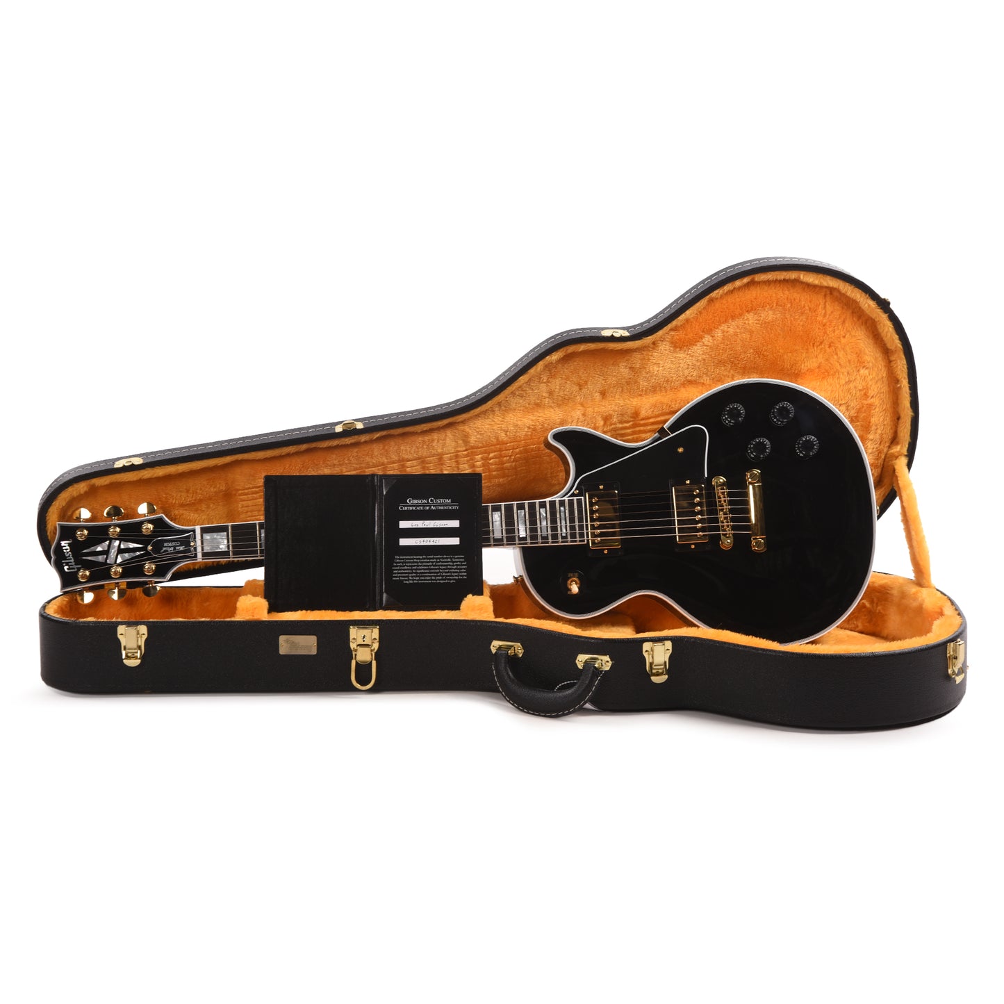 Gibson Custom Shop Les Paul Custom Ebony Gloss Electric Guitars / Solid Body