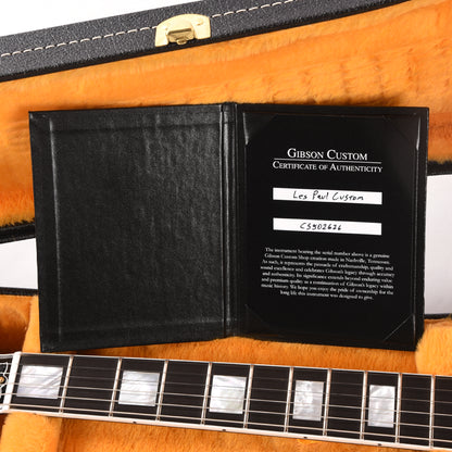 Gibson Custom Shop Les Paul Custom Ebony Gloss Electric Guitars / Solid Body