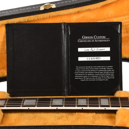 Gibson Custom Shop Les Paul Custom Ebony Gloss Electric Guitars / Solid Body