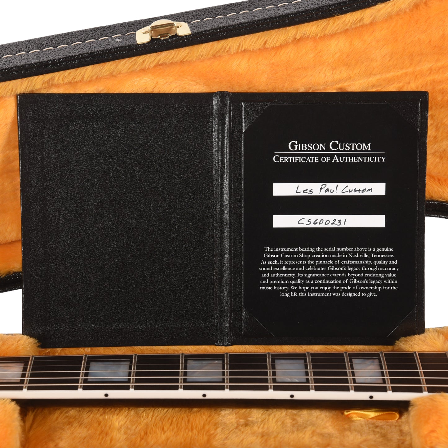 Gibson Custom Shop Les Paul Custom Ebony Gloss Electric Guitars / Solid Body