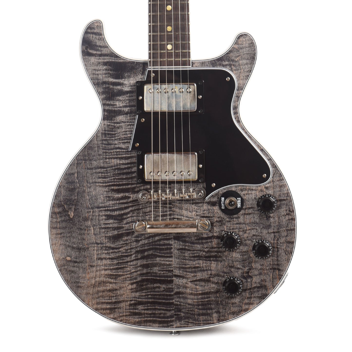 Gibson Custom Shop Les Paul Special Double Cut Figured Trans Black VOS Electric Guitars / Solid Body