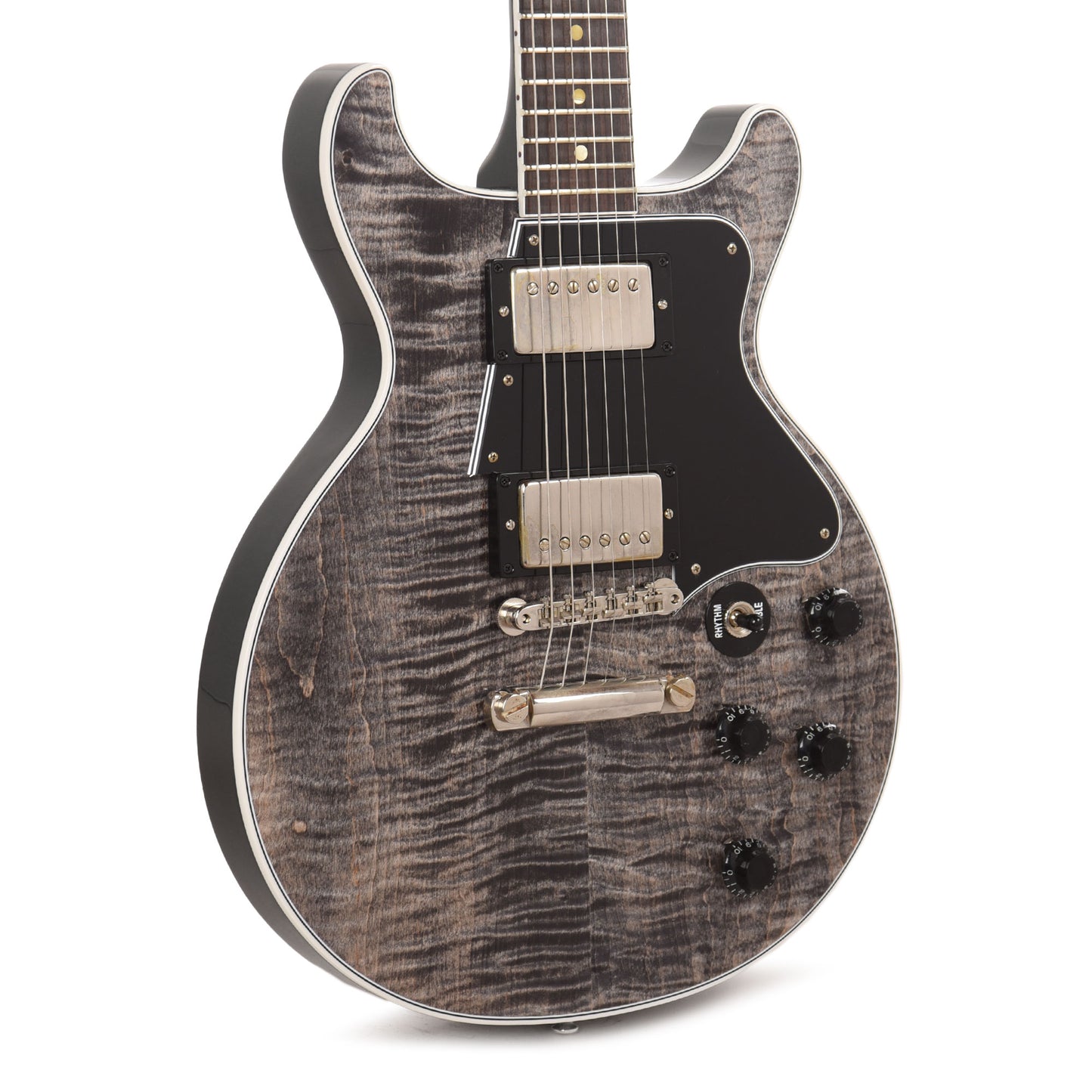 Gibson Custom Shop Les Paul Special Double Cut Figured Trans Black VOS Electric Guitars / Solid Body