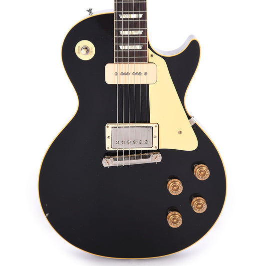 Gibson Custom Shop Murphy Lab 1954 Les Paul Standard "CME Spec" Antique Ebony Ultra Light Aged w/P90 Neck & Custom "S" Bucker Bridge Electric Guitars / Solid Body