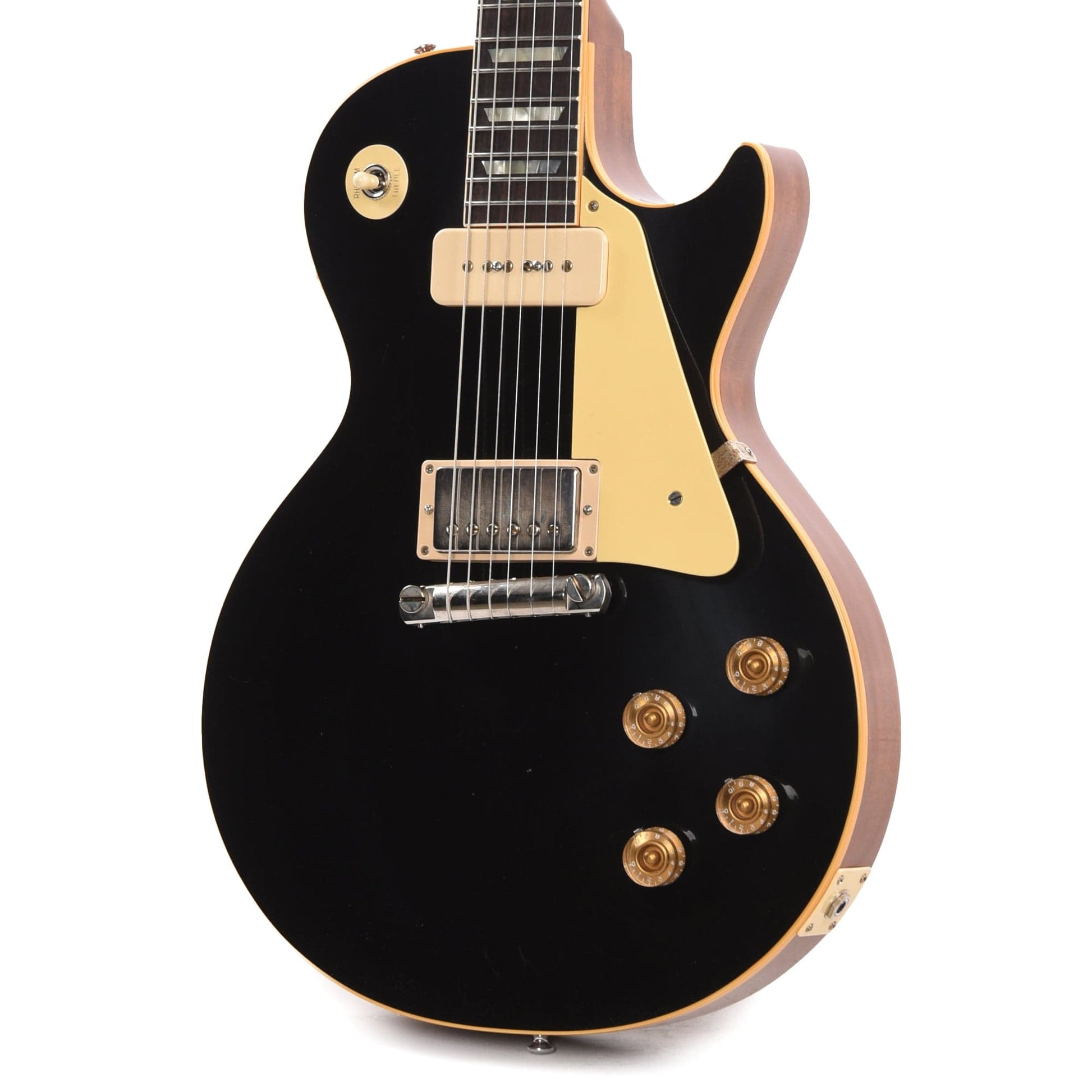 Gibson Custom Shop Murphy Lab 1954 Les Paul Standard "CME Spec" Antique Ebony Ultra Light Aged w/P90 Neck & Custom "S" Bucker Bridge Electric Guitars / Solid Body