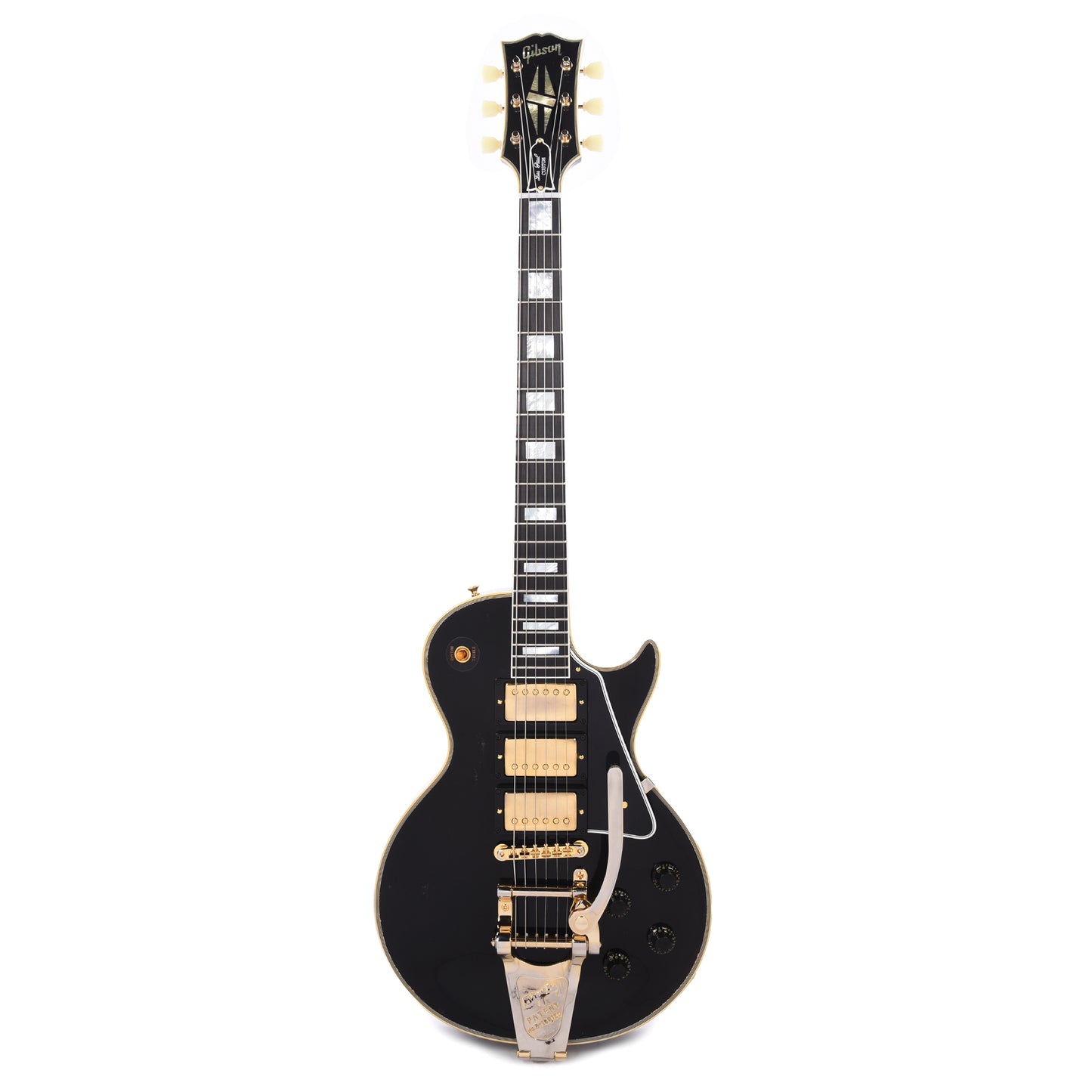Gibson Custom Shop Murphy Lab 1957 Les Paul Custom Reissue 3-Pickup Ebony Light Aged w/Bigsby Electric Guitars / Solid Body