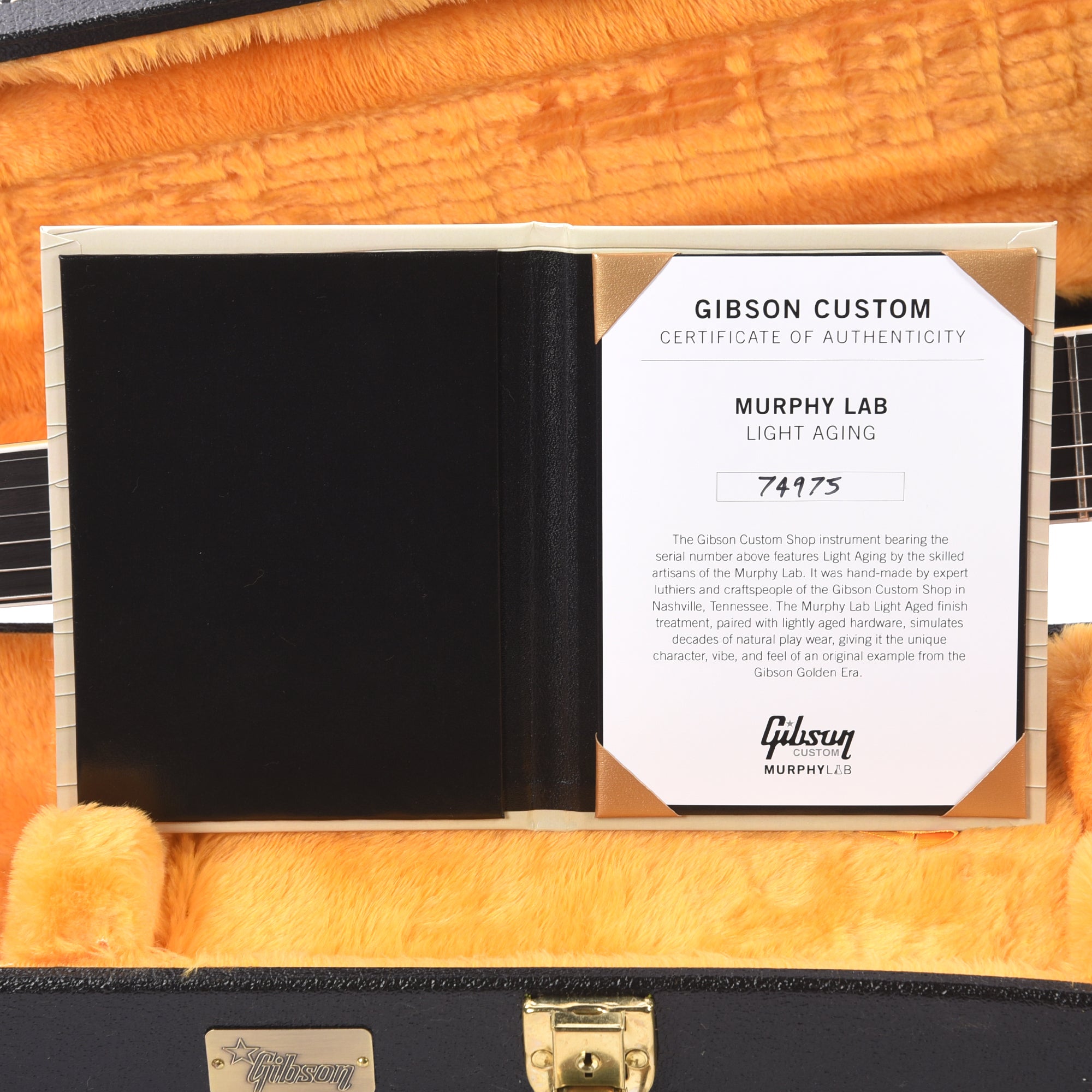 Gibson Custom Shop Murphy Lab 1957 Les Paul Custom Reissue 3-Pickup Ebony Light Aged w/Bigsby Electric Guitars / Solid Body
