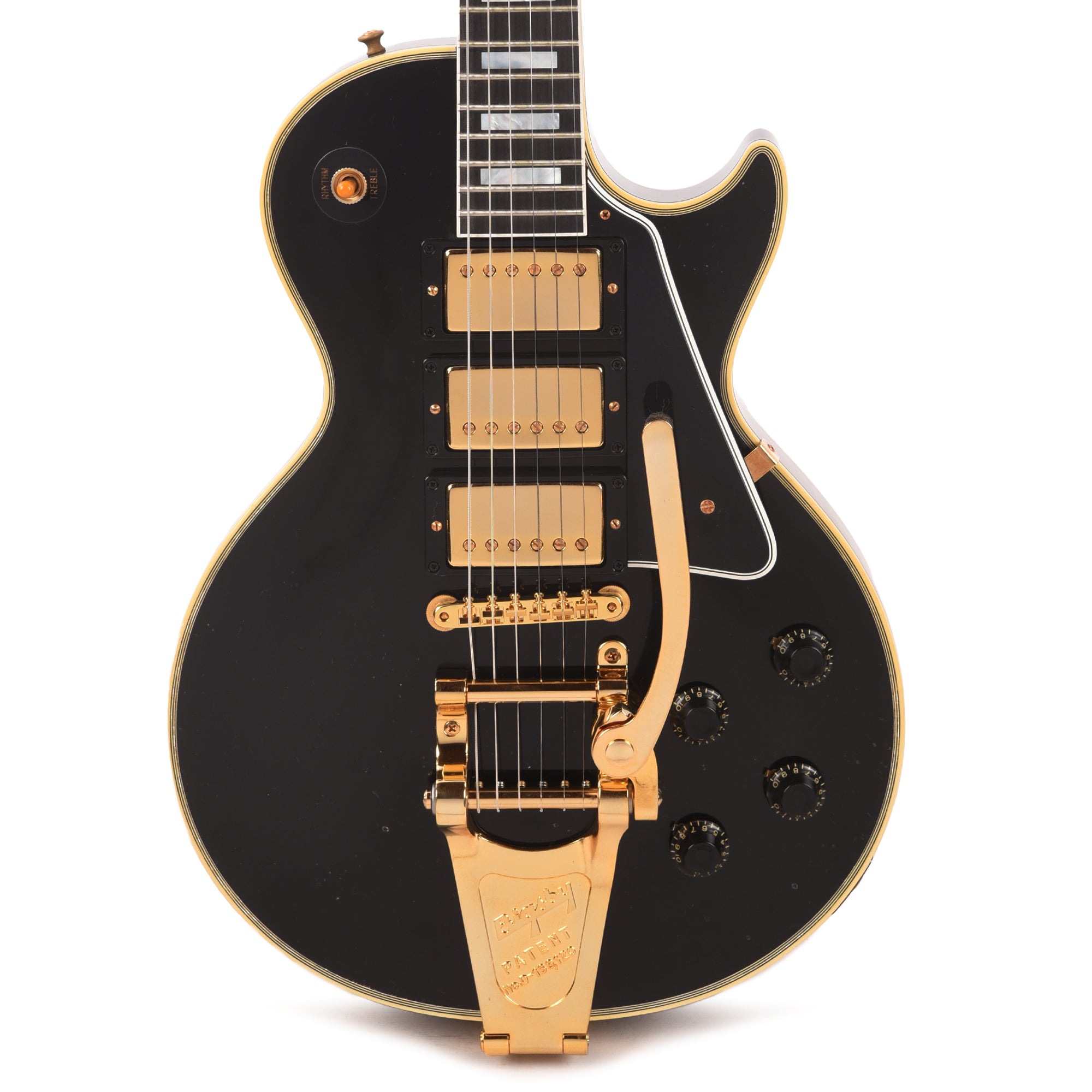 Gibson Custom Shop Murphy Lab 1957 Les Paul Custom Reissue 3-Pickup Ebony Light Aged w/Bigsby Electric Guitars / Solid Body