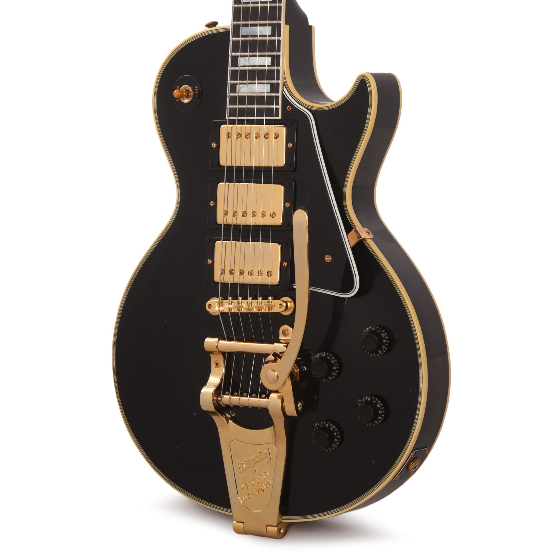 Gibson Custom Shop Murphy Lab 1957 Les Paul Custom Reissue 3-Pickup Ebony Light Aged w/Bigsby Electric Guitars / Solid Body