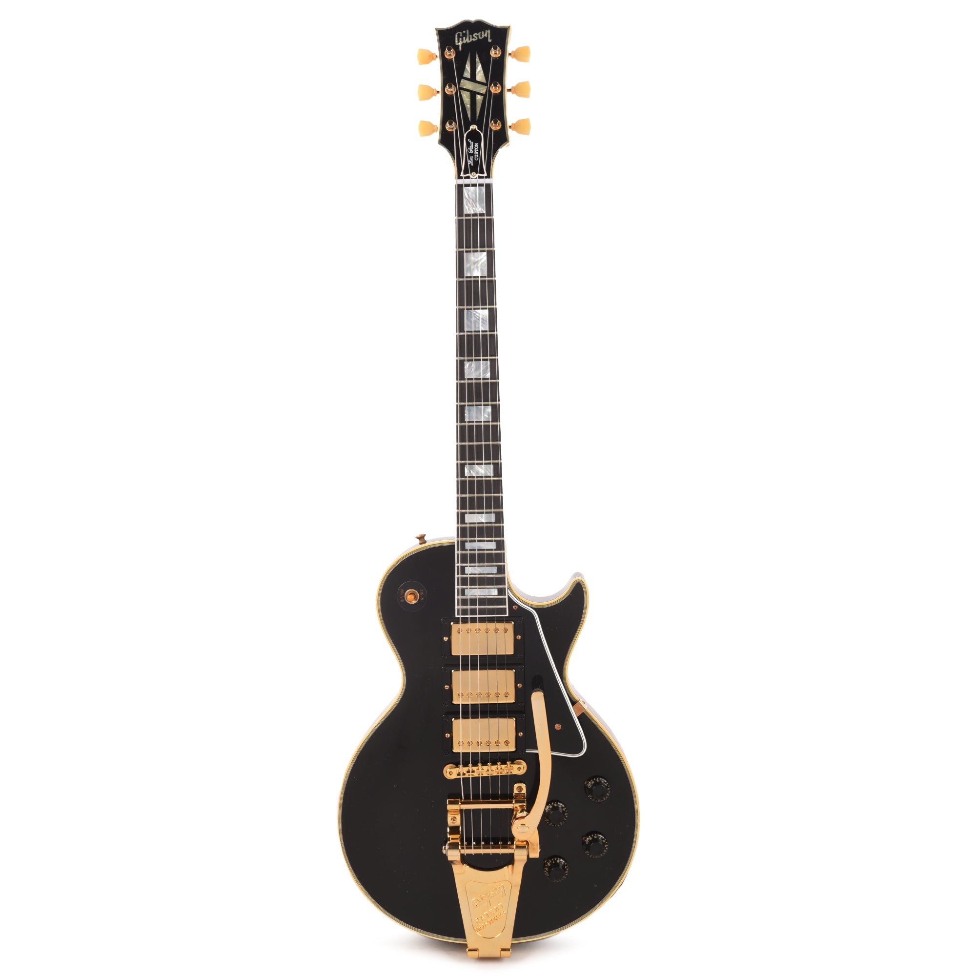 Gibson Custom Shop Murphy Lab 1957 Les Paul Custom Reissue 3-Pickup Ebony Light Aged w/Bigsby Electric Guitars / Solid Body
