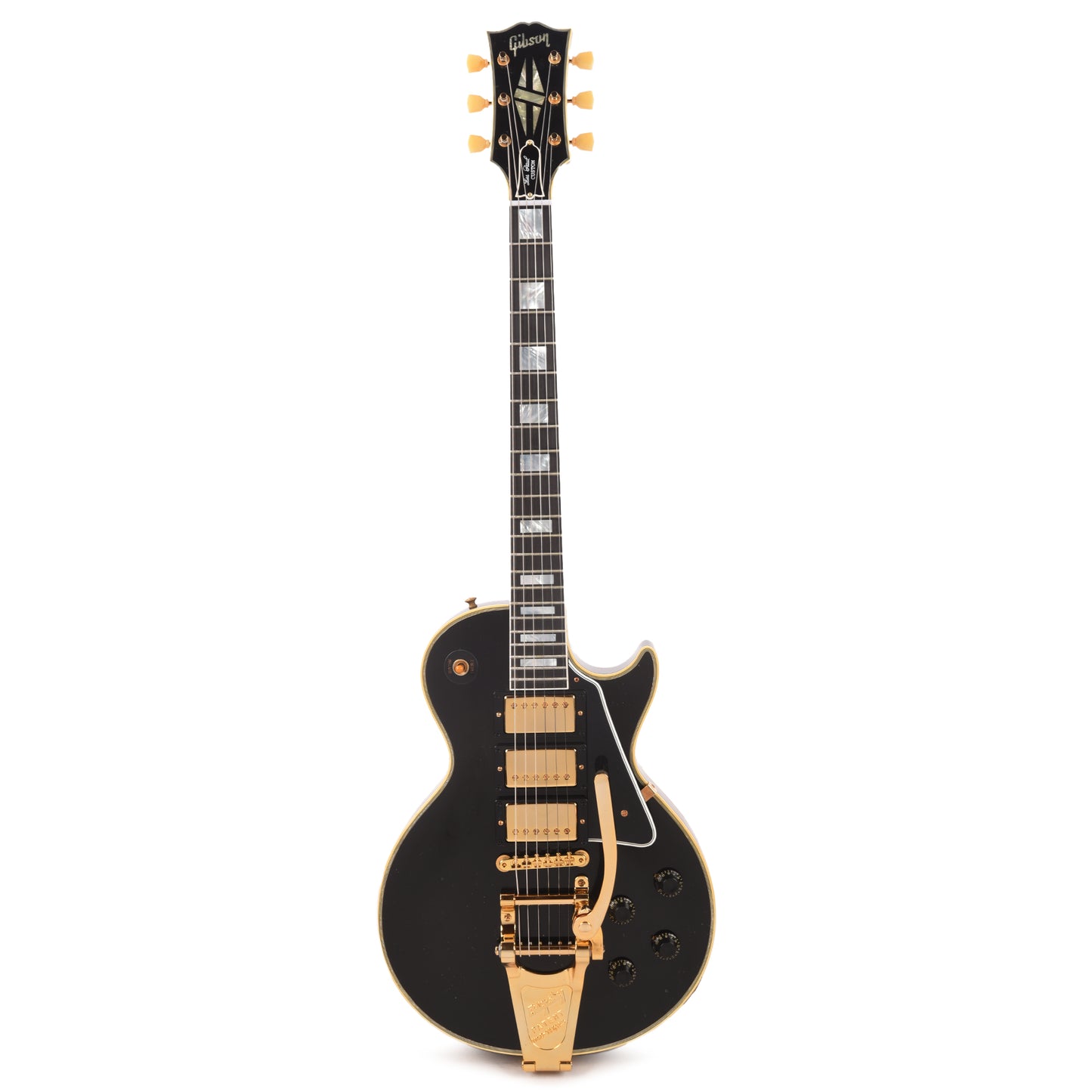 Gibson Custom Shop Murphy Lab 1957 Les Paul Custom Reissue 3-Pickup Ebony Light Aged w/Bigsby Electric Guitars / Solid Body