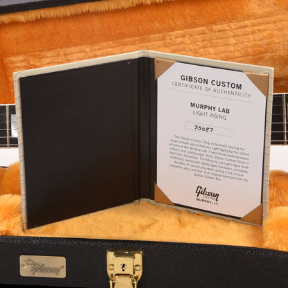 Gibson Custom Shop Murphy Lab 1957 Les Paul Custom Reissue 3-Pickup Ebony Light Aged w/Bigsby Electric Guitars / Solid Body