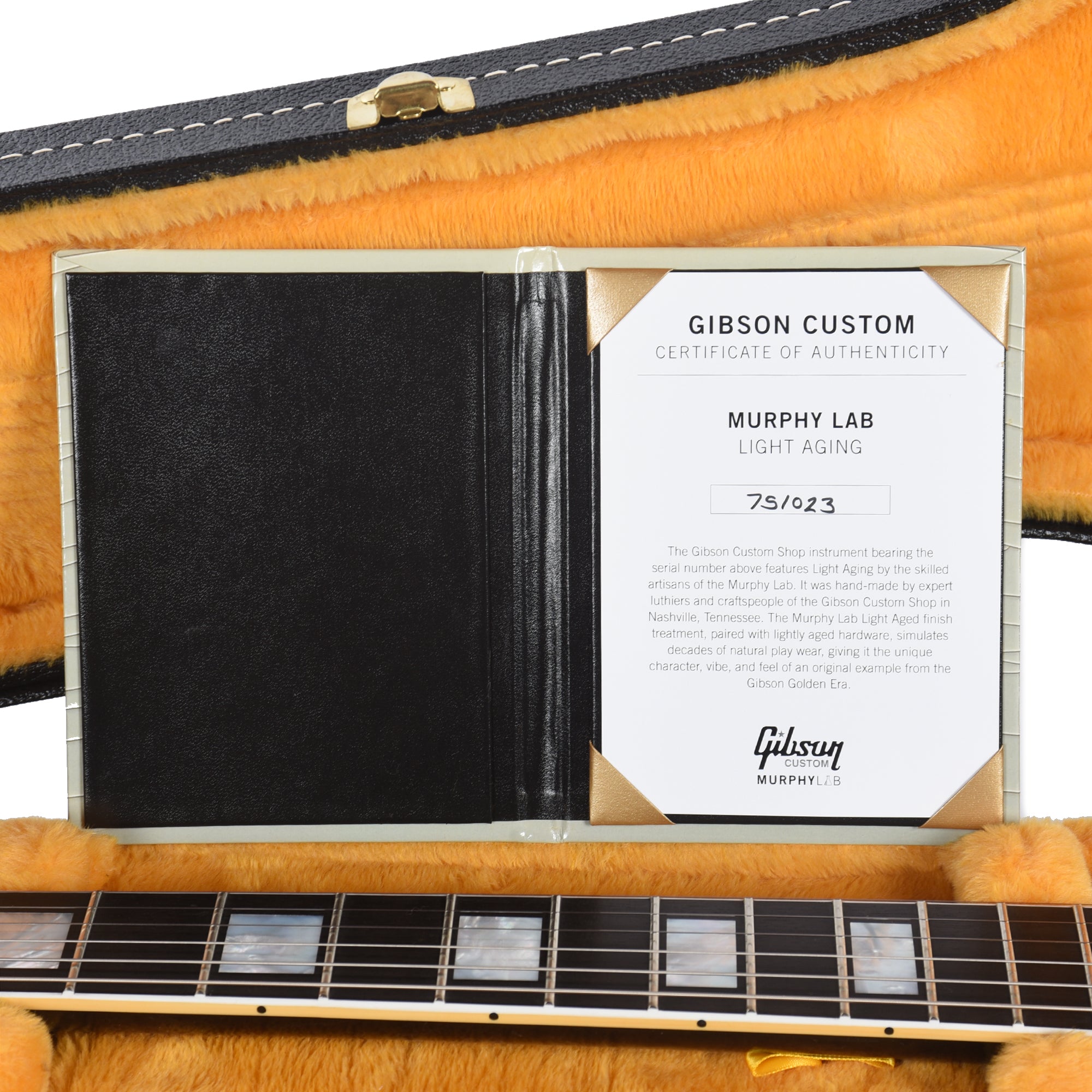 Gibson Custom Shop Murphy Lab 1957 Les Paul Custom Reissue 3-Pickup Ebony Light Aged w/Bigsby Electric Guitars / Solid Body