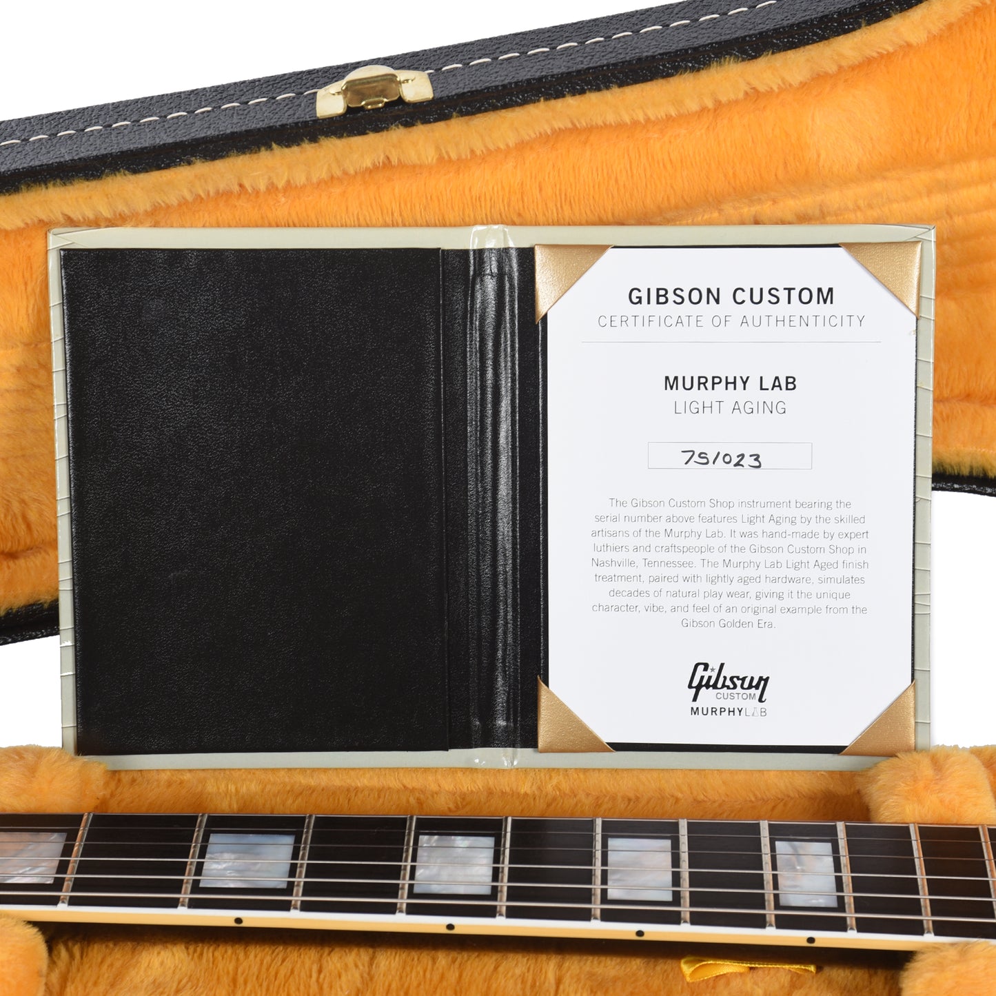 Gibson Custom Shop Murphy Lab 1957 Les Paul Custom Reissue 3-Pickup Ebony Light Aged w/Bigsby Electric Guitars / Solid Body