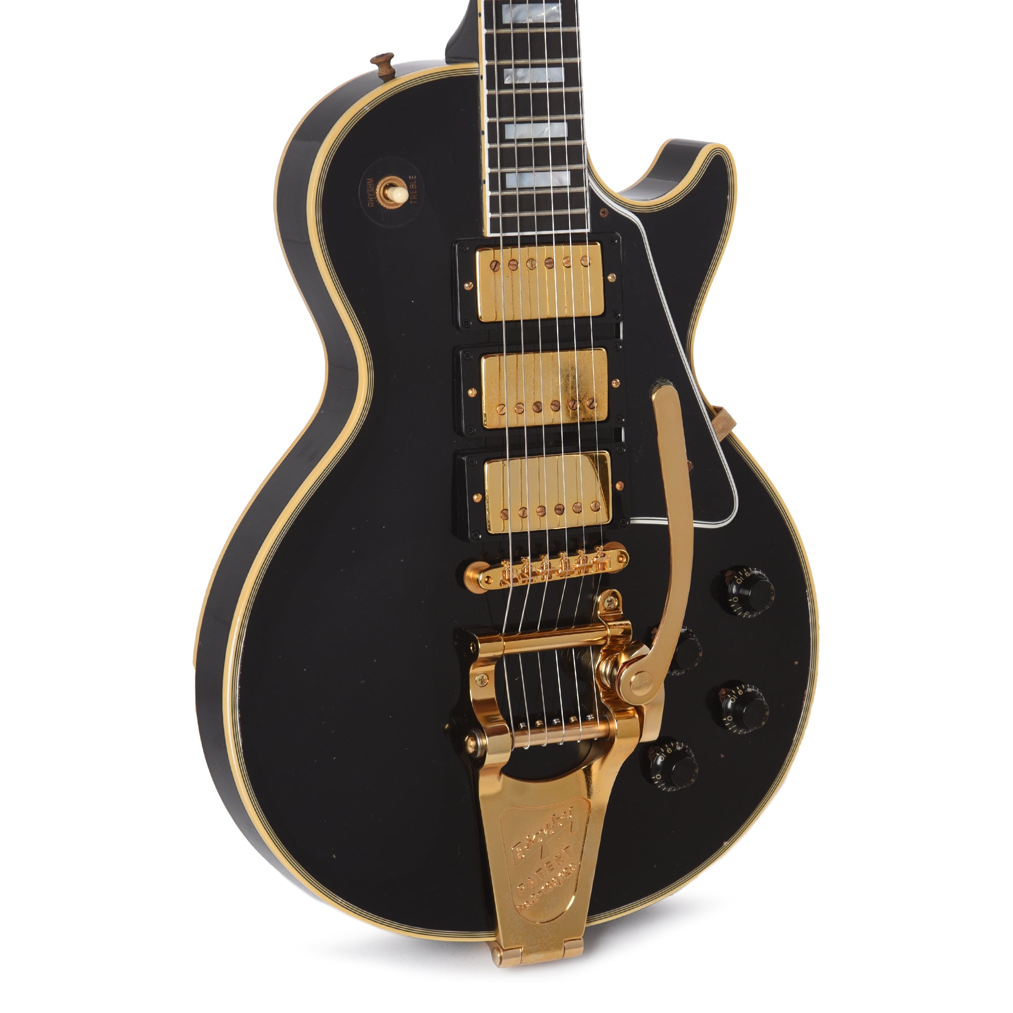 Gibson Custom Shop Murphy Lab 1957 Les Paul Custom Reissue 3-Pickup Ebony Light Aged w/Bigsby Electric Guitars / Solid Body