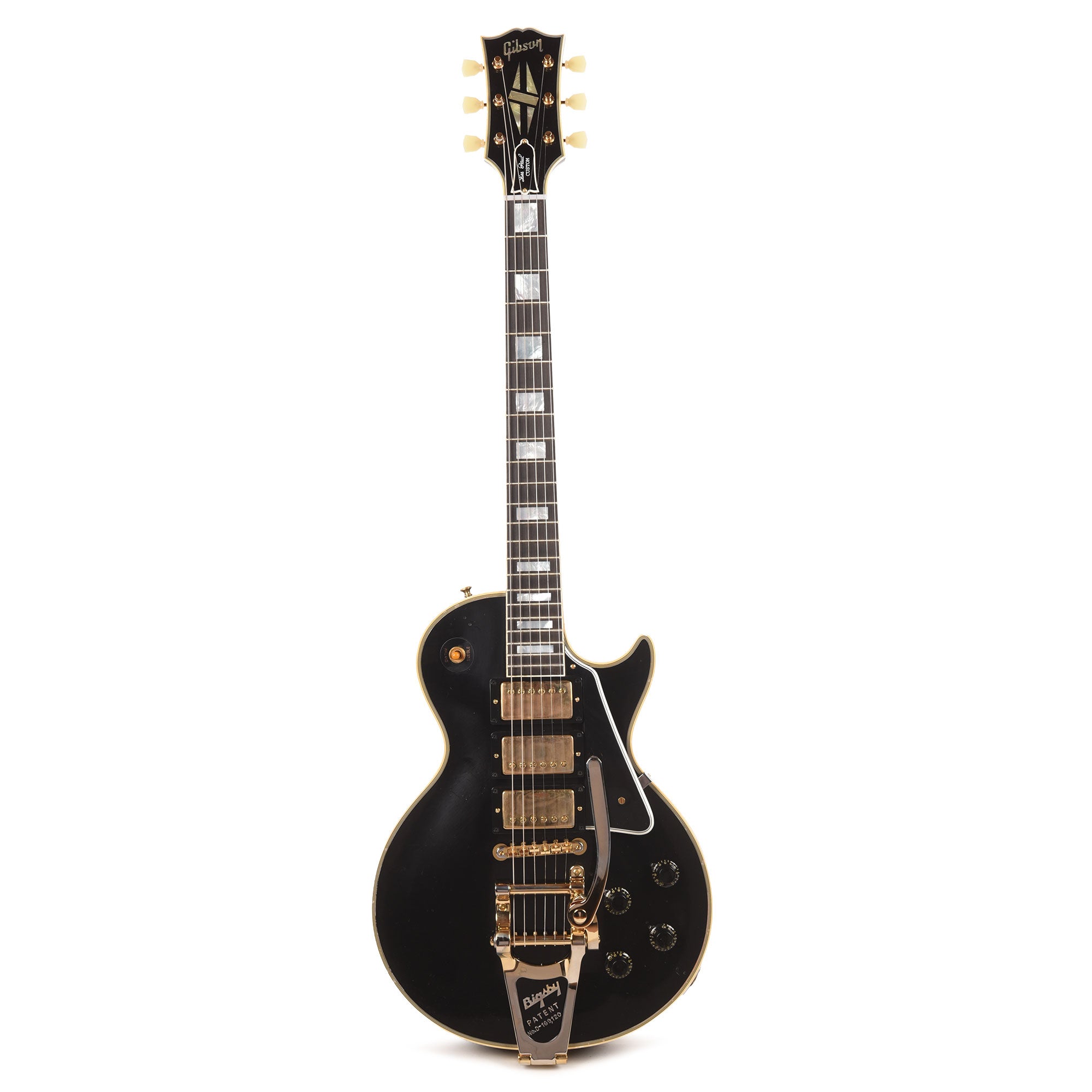 Gibson Custom Shop Murphy Lab 1957 Les Paul Custom Reissue 3-Pickup Ebony Light Aged w/Bigsby Electric Guitars / Solid Body