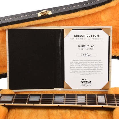 Gibson Custom Shop Murphy Lab 1957 Les Paul Custom Reissue 3-Pickup Ebony Light Aged w/Bigsby Electric Guitars / Solid Body