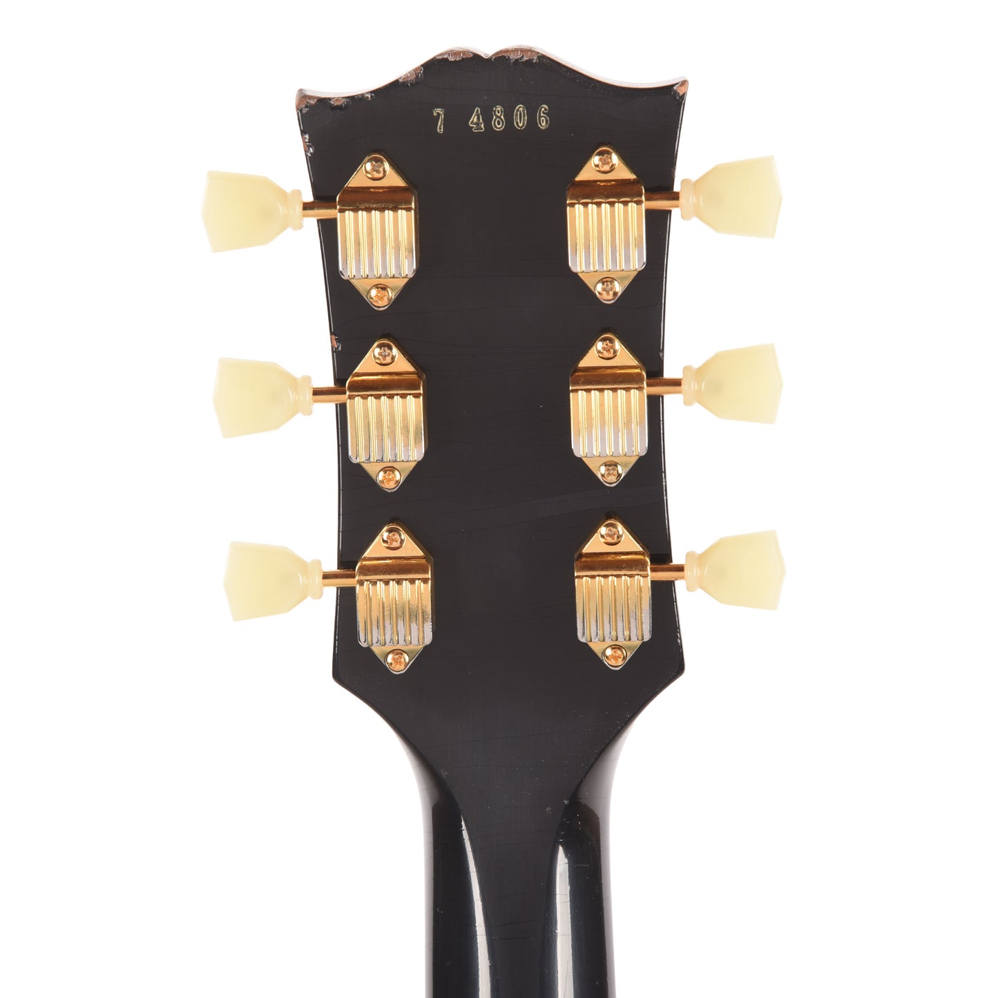 Gibson Custom Shop Murphy Lab 1957 Les Paul Custom Reissue 3-Pickup Ebony Light Aged w/Bigsby Electric Guitars / Solid Body