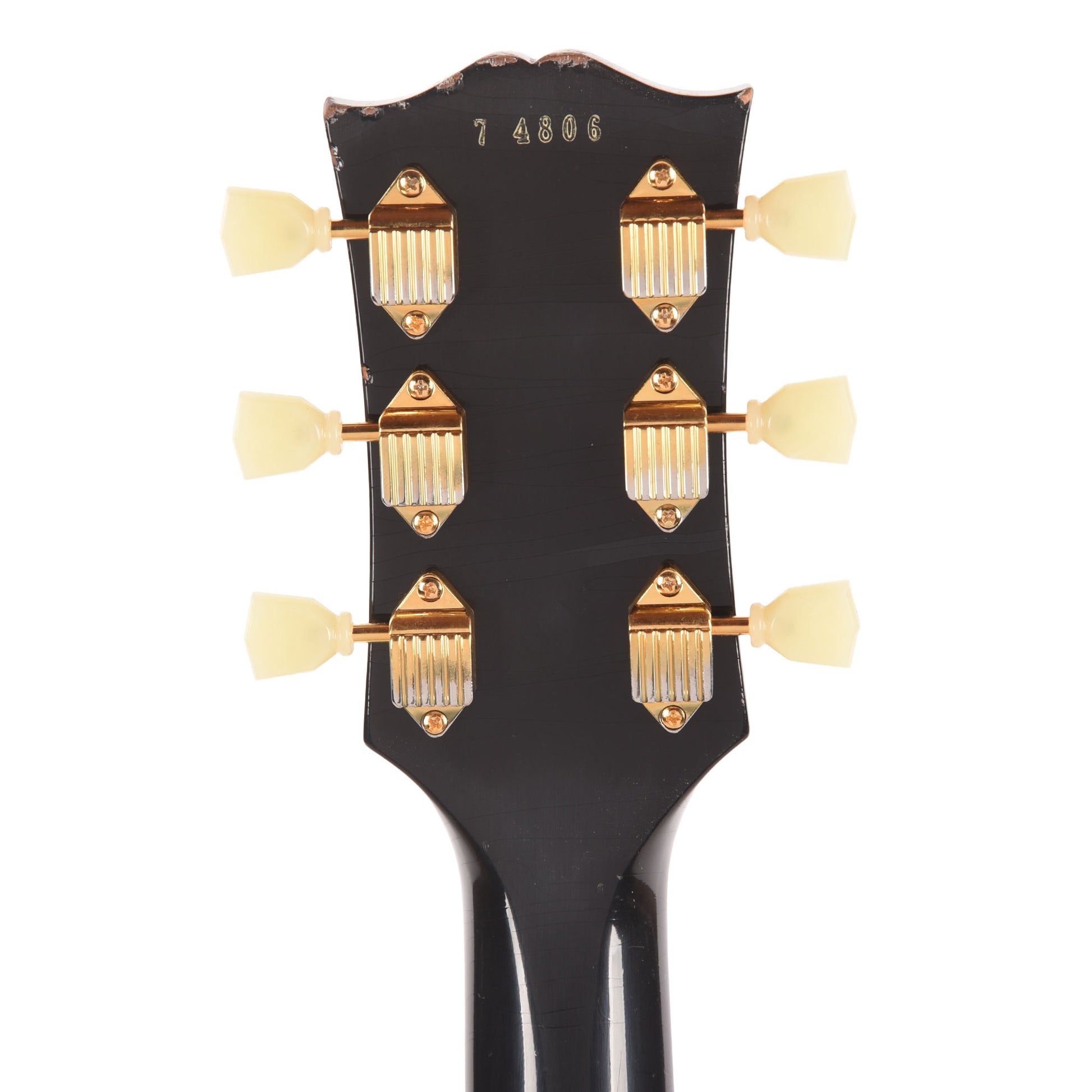 Gibson Custom Shop Murphy Lab 1957 Les Paul Custom Reissue 3-Pickup Ebony Light Aged w/Bigsby Electric Guitars / Solid Body