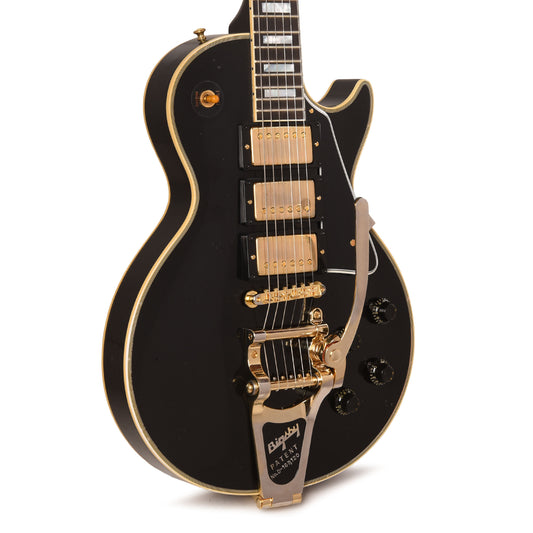 Gibson Custom Shop Murphy Lab 1957 Les Paul Custom Reissue 3-Pickup Ebony Light Aged w/Bigsby Electric Guitars / Solid Body