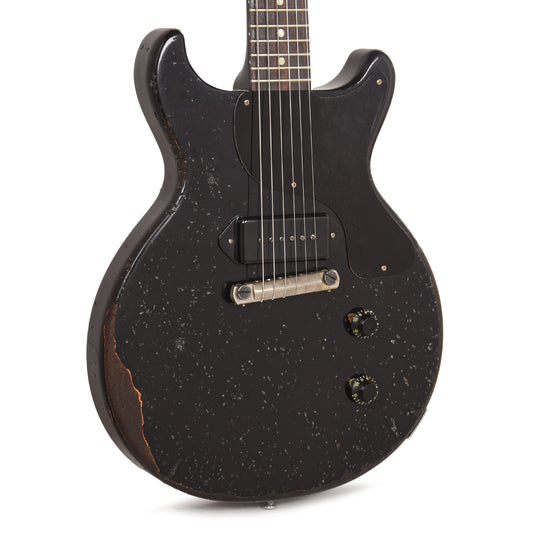 Gibson Custom Shop Murphy Lab 1960 Les Paul Junior Double Cut Reissue Ebony Ultra Heavy Aged Electric Guitars / Solid Body