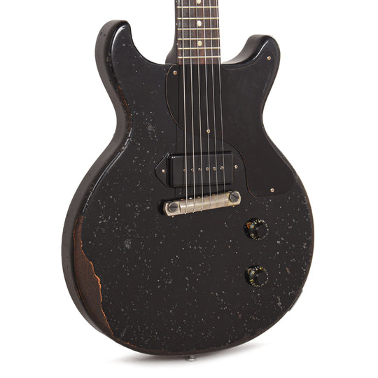 Gibson Custom Shop Murphy Lab 1960 Les Paul Junior Double Cut Reissue Ebony Ultra Heavy Aged Electric Guitars / Solid Body