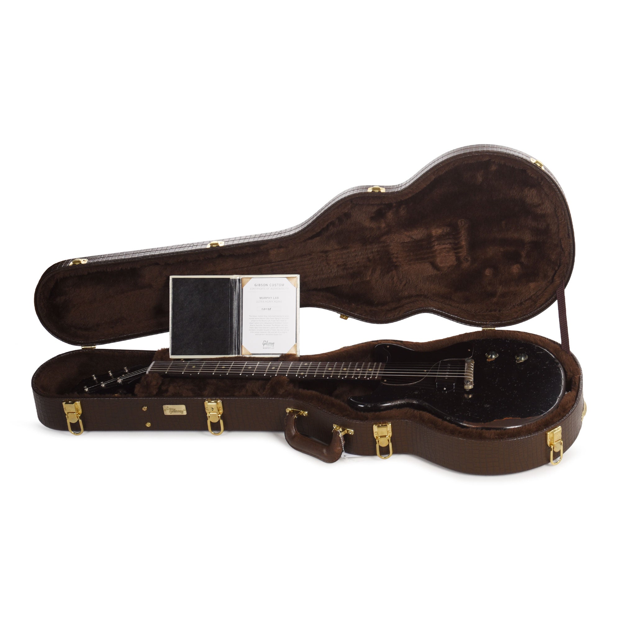 Gibson Custom Shop Murphy Lab 1960 Les Paul Junior Double Cut Reissue Ebony Ultra Heavy Aged Electric Guitars / Solid Body