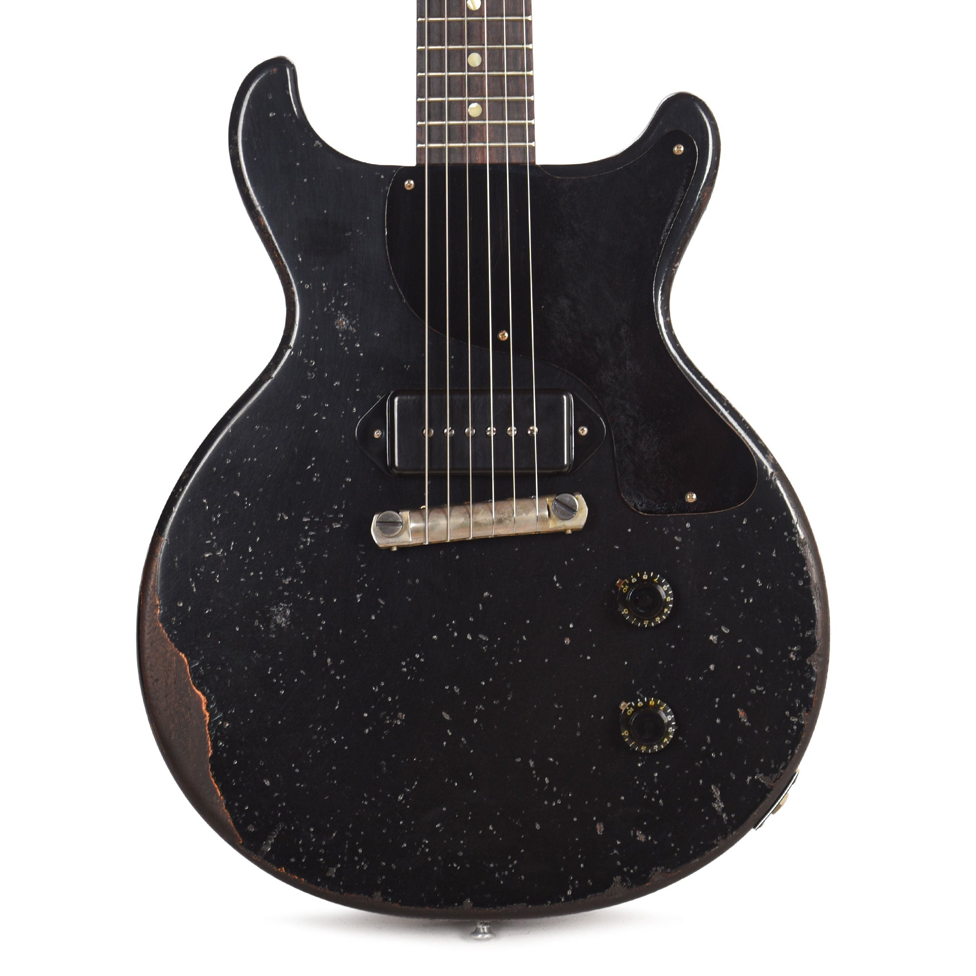Gibson Custom Shop Murphy Lab 1960 Les Paul Junior Double Cut Reissue Ebony Ultra Heavy Aged Electric Guitars / Solid Body