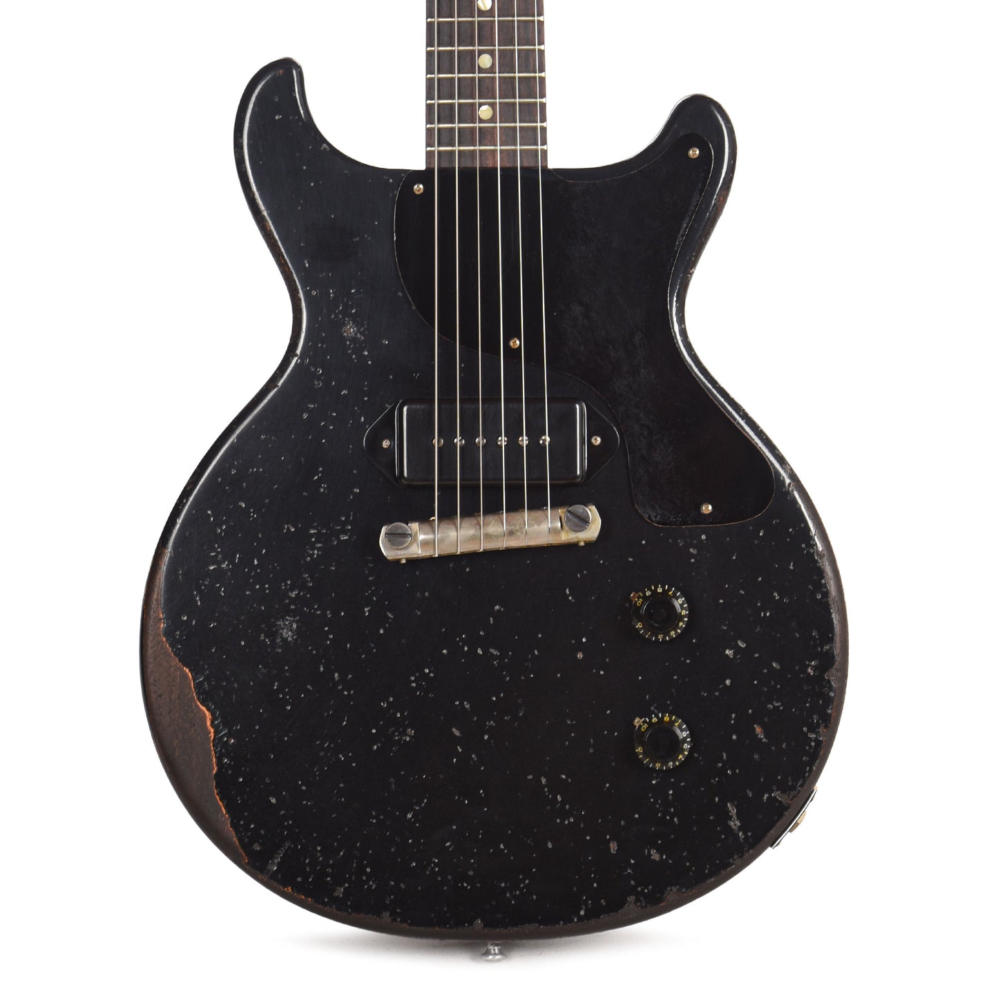 Gibson Custom Shop Murphy Lab 1960 Les Paul Junior Double Cut Reissue Ebony Ultra Heavy Aged Electric Guitars / Solid Body