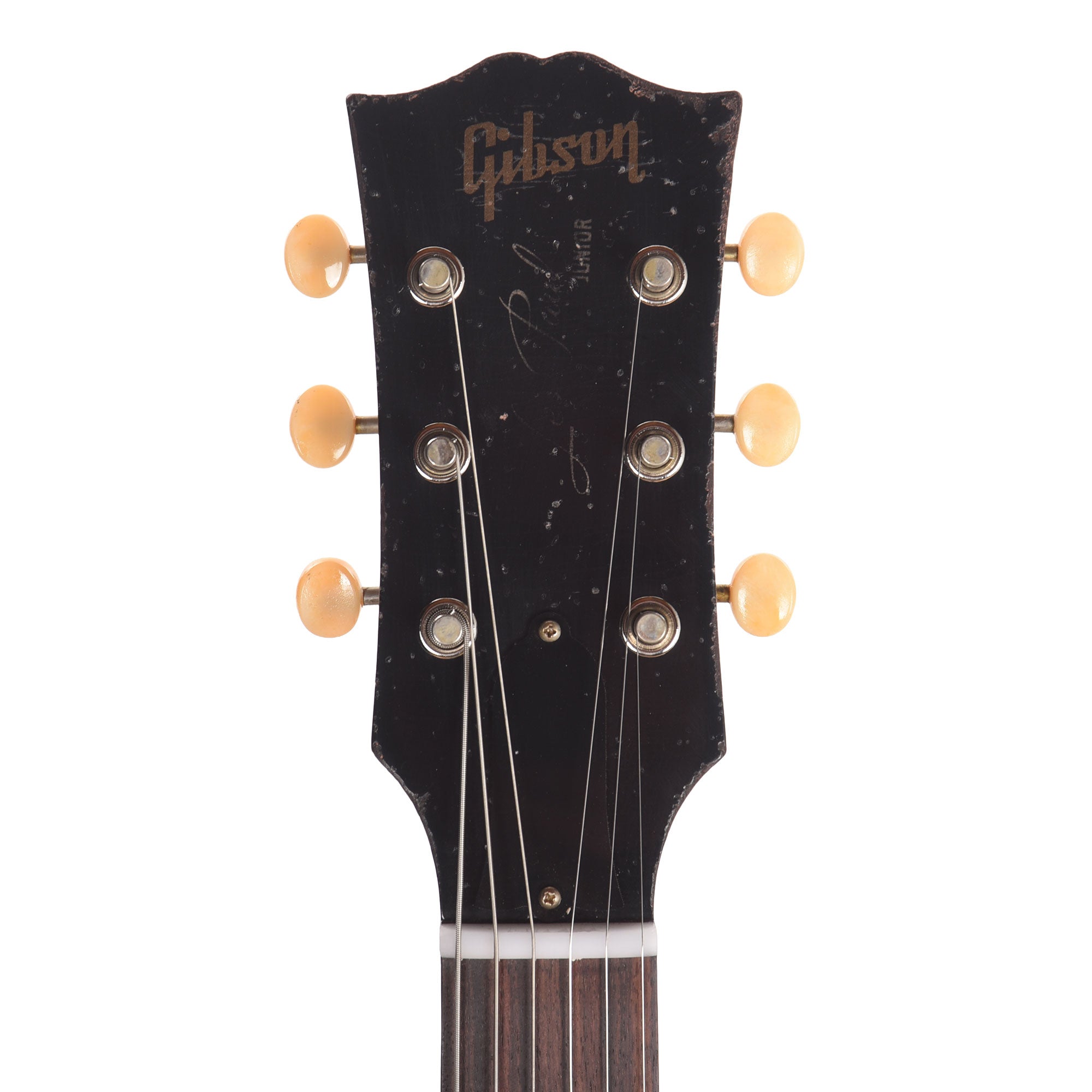 Gibson Custom Shop Murphy Lab 1960 Les Paul Junior Double Cut Reissue Ebony Ultra Heavy Aged Electric Guitars / Solid Body