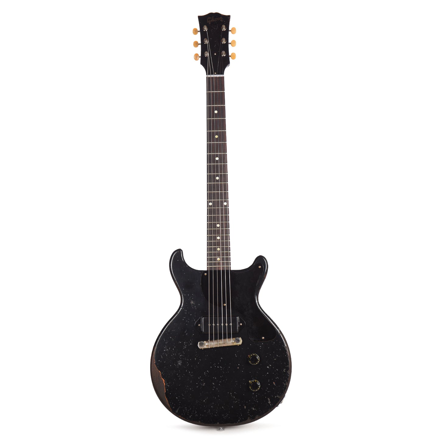 Gibson Custom Shop Murphy Lab 1960 Les Paul Junior Double Cut Reissue Ebony Ultra Heavy Aged Electric Guitars / Solid Body