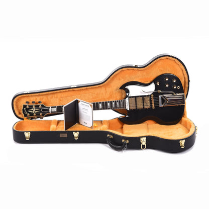Gibson Custom Shop Murphy Lab 1961 Les Paul/SG Custom "CME Spec" Heavy Antique Ebony Ultra Light Aged w/Sideways Vibrola (Serial #CME01922) Electric Guitars / Solid Body