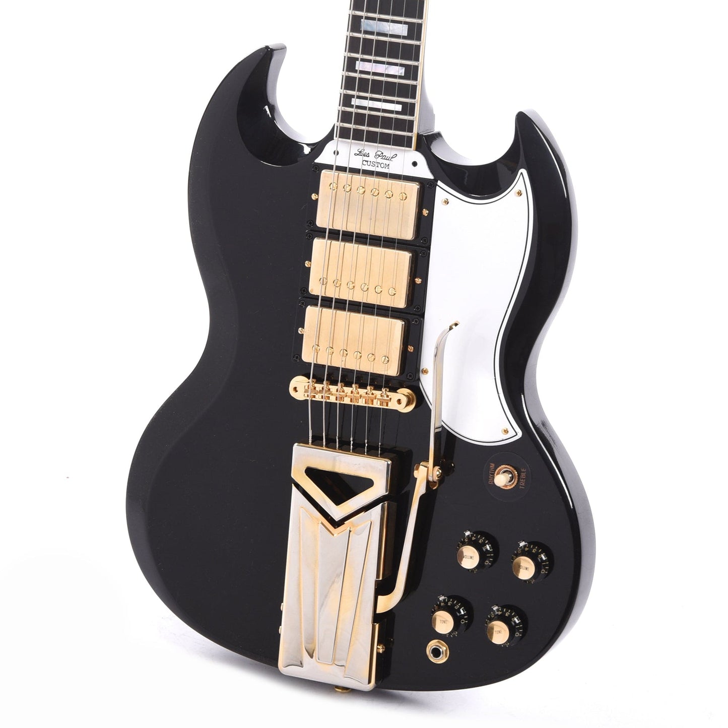 Gibson Custom Shop Murphy Lab 1961 Les Paul/SG Custom "CME Spec" Heavy Antique Ebony Ultra Light Aged w/Sideways Vibrola (Serial #CME01922) Electric Guitars / Solid Body