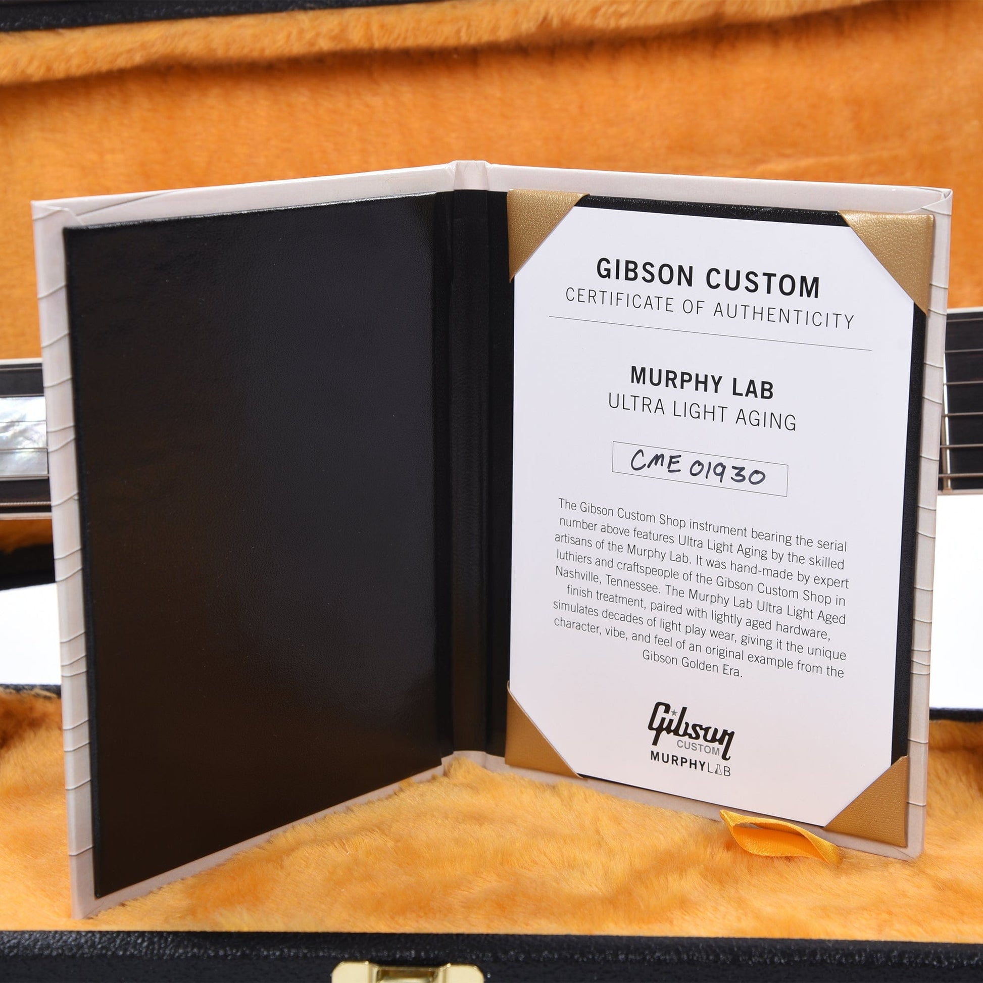 Gibson Custom Shop Murphy Lab 1961 Les Paul/SG Custom "CME Spec" Heavy Antique Ebony Ultra Light Aged w/Sideways Vibrola Electric Guitars / Solid Body