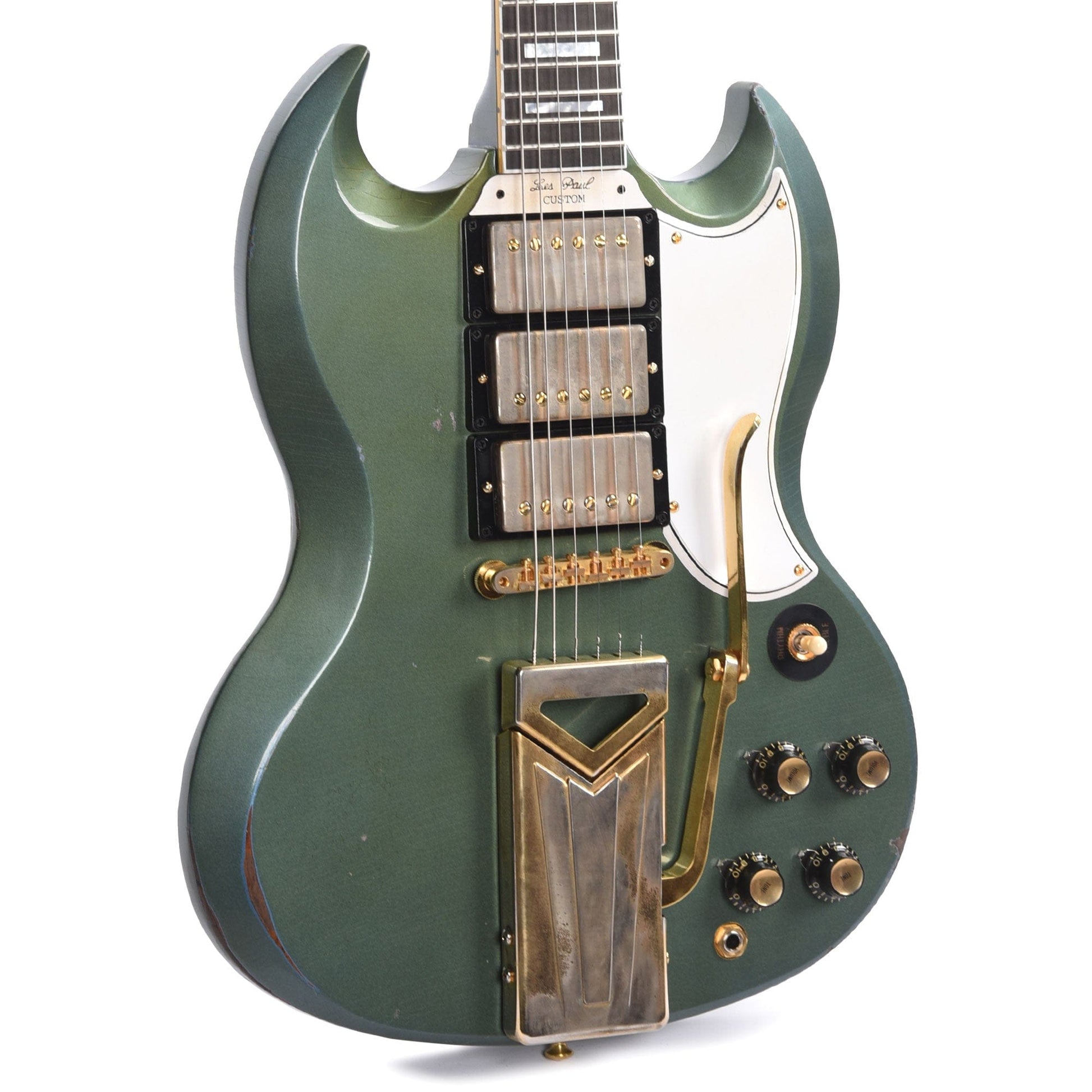 Gibson Custom Shop Murphy Lab 1961 Les Paul/SG Custom "CME Spec" Heavy Antique Pelham Blue Heavy Aged w/Sideways Vibrola Electric Guitars / Solid Body